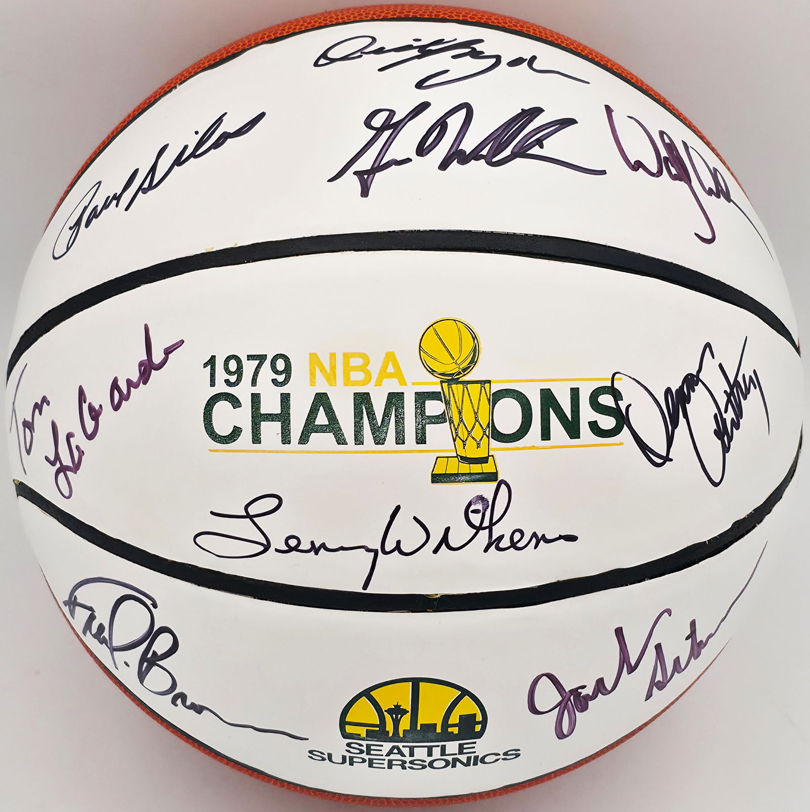 1978-79 NBA Champions Seattle Supersonics Team signed basketball (mcs coa) (1 of 4)