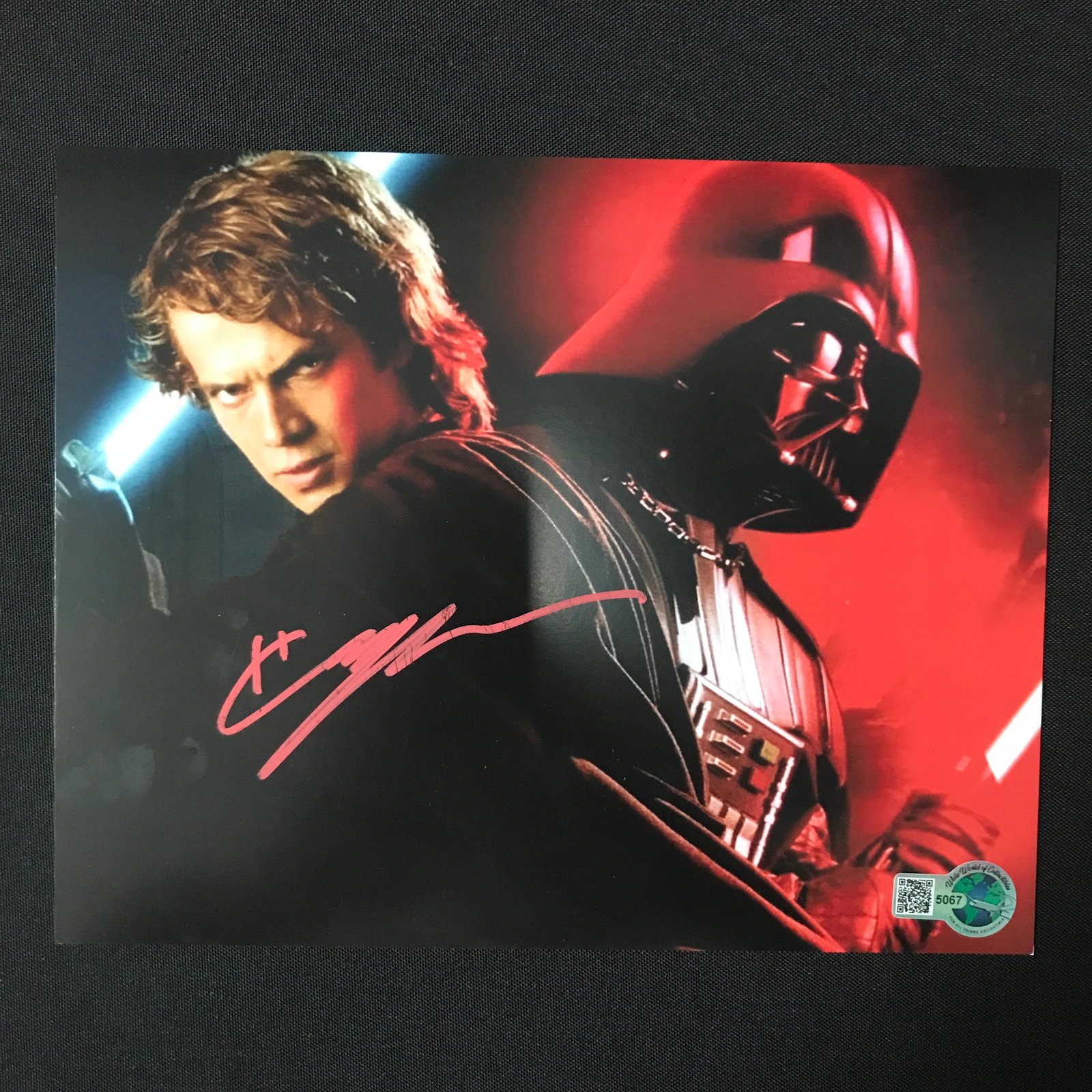 HAYDEN CHRISTENSEN SIGNED DARTH VADER 8X10 - WWOC COA: Prices are in Canadian dollars
