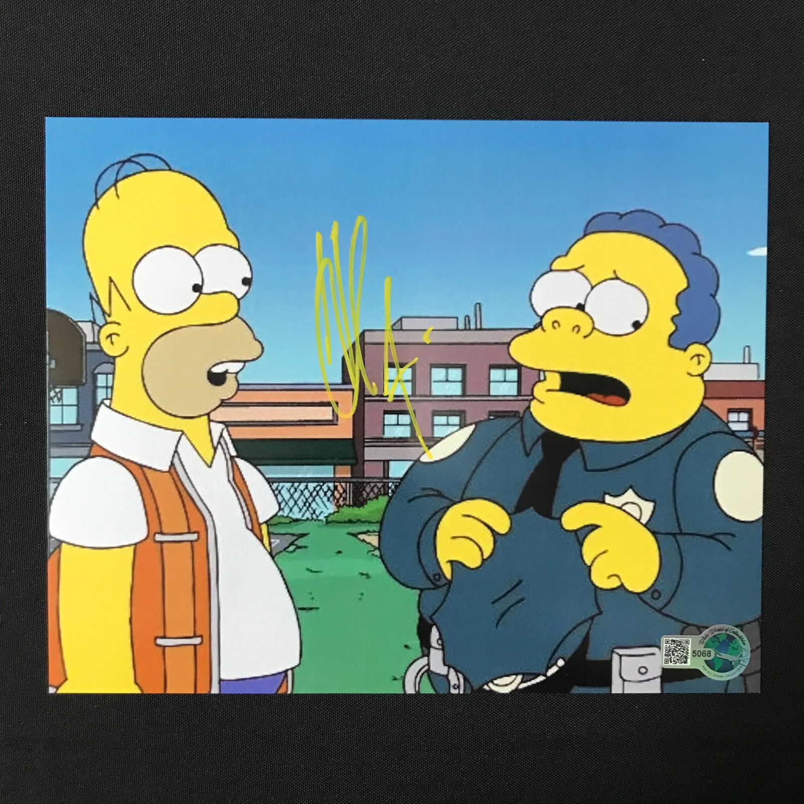 HANK AZARIA SIGNED CHIEF WIGGUM 8X10 - WWOC COA: Prices are in Canadian dollars
