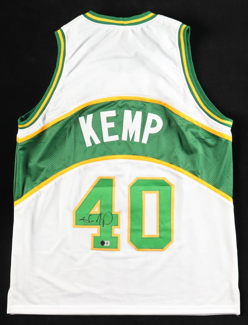 SHAWN KEMP SIGNED SEATTLE SUPERSONICS JERSEY - BECKETT COA (1 of 3)