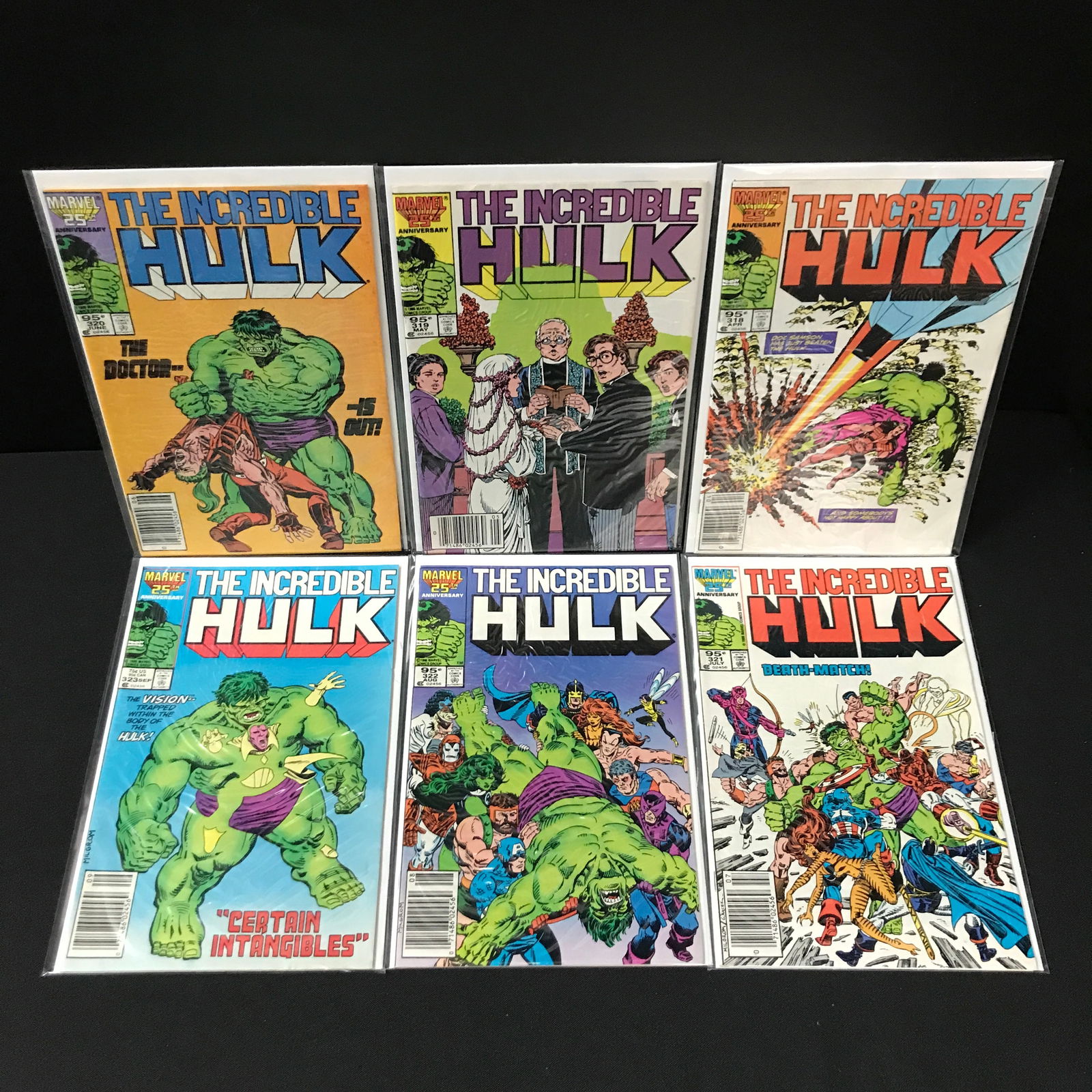 LOT OF 6 THE INCREDIBLE HULK COMICS - MARVEL COMICS (1 of 1)