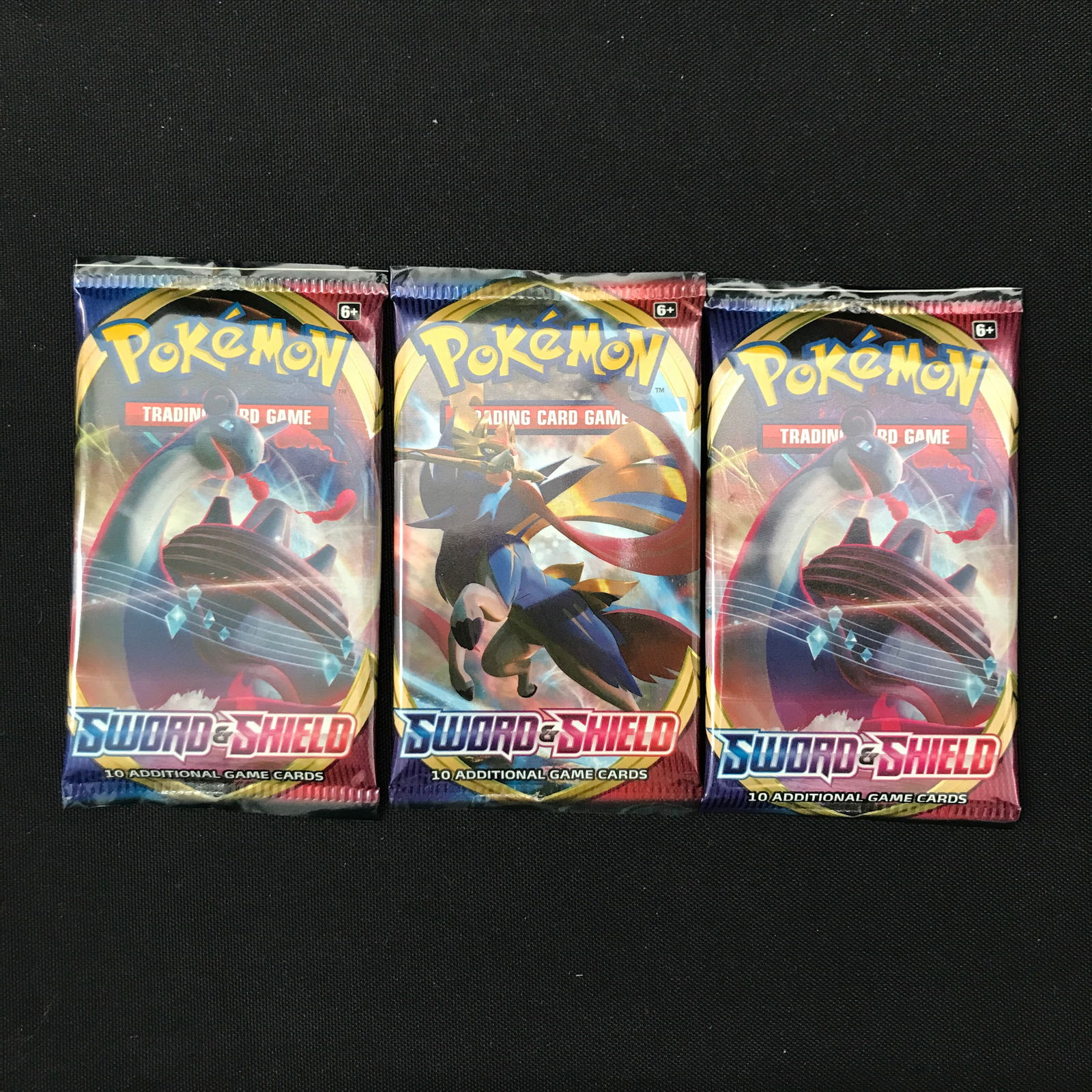 LOT OF 3 POKEMON SWORD & SHIELD SEALED PACKS (1 of 1)
