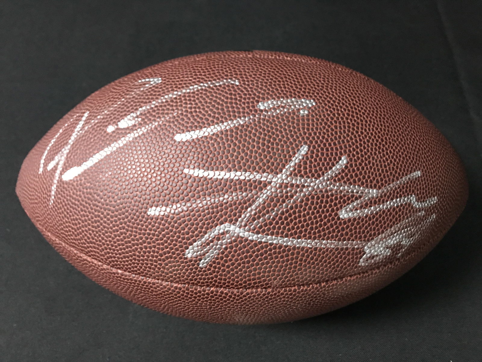 PATRICK MAHOMES AND TRAVIS KELCE SIGNED FOOTBALL (ACE COA) (1 of 2)