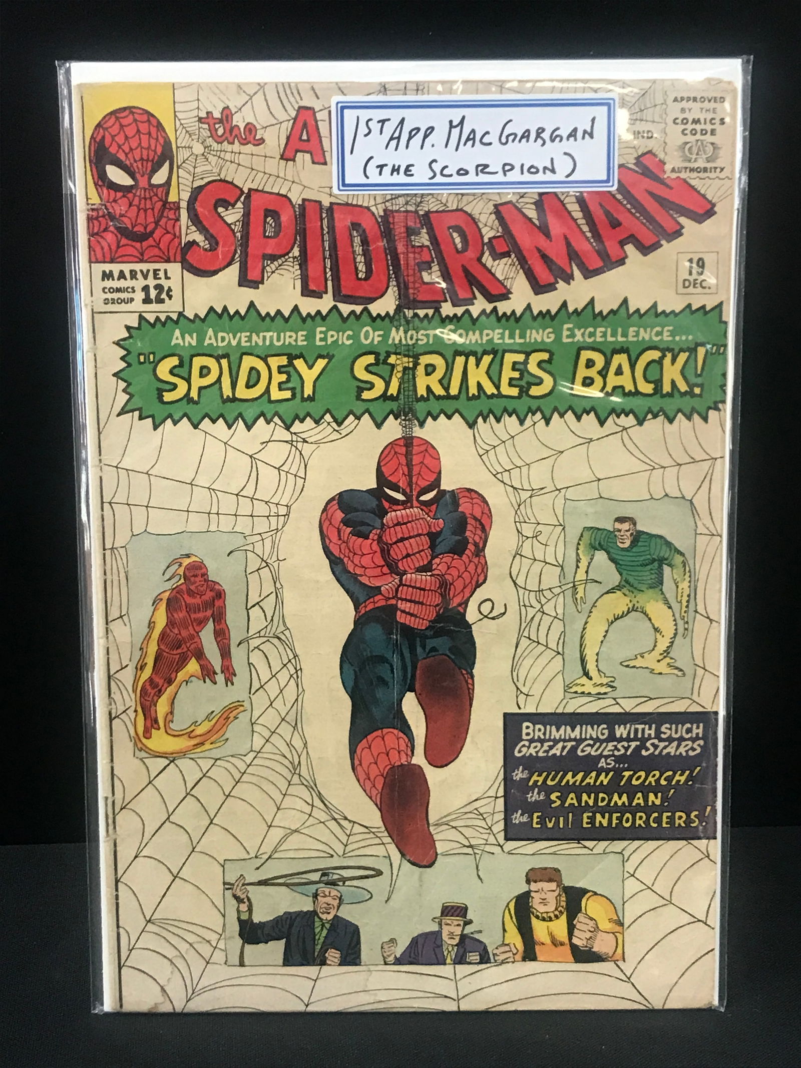 THE AMAZING SPIDERMAN #19 1ST APPEARANCE OFMACGARGAN (THE SCORPION) - MARVEL COMICS (1 of 1)