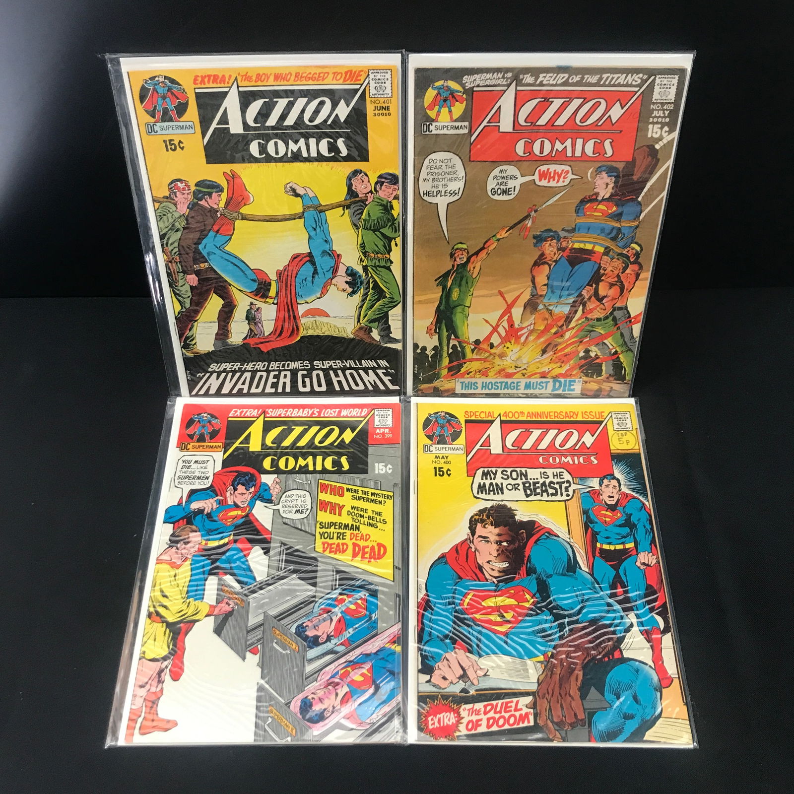 LOT OF 4 ACTION COMICS - DC COMICS  (HIGH GRADE SILVER AGE) (1 of 1)