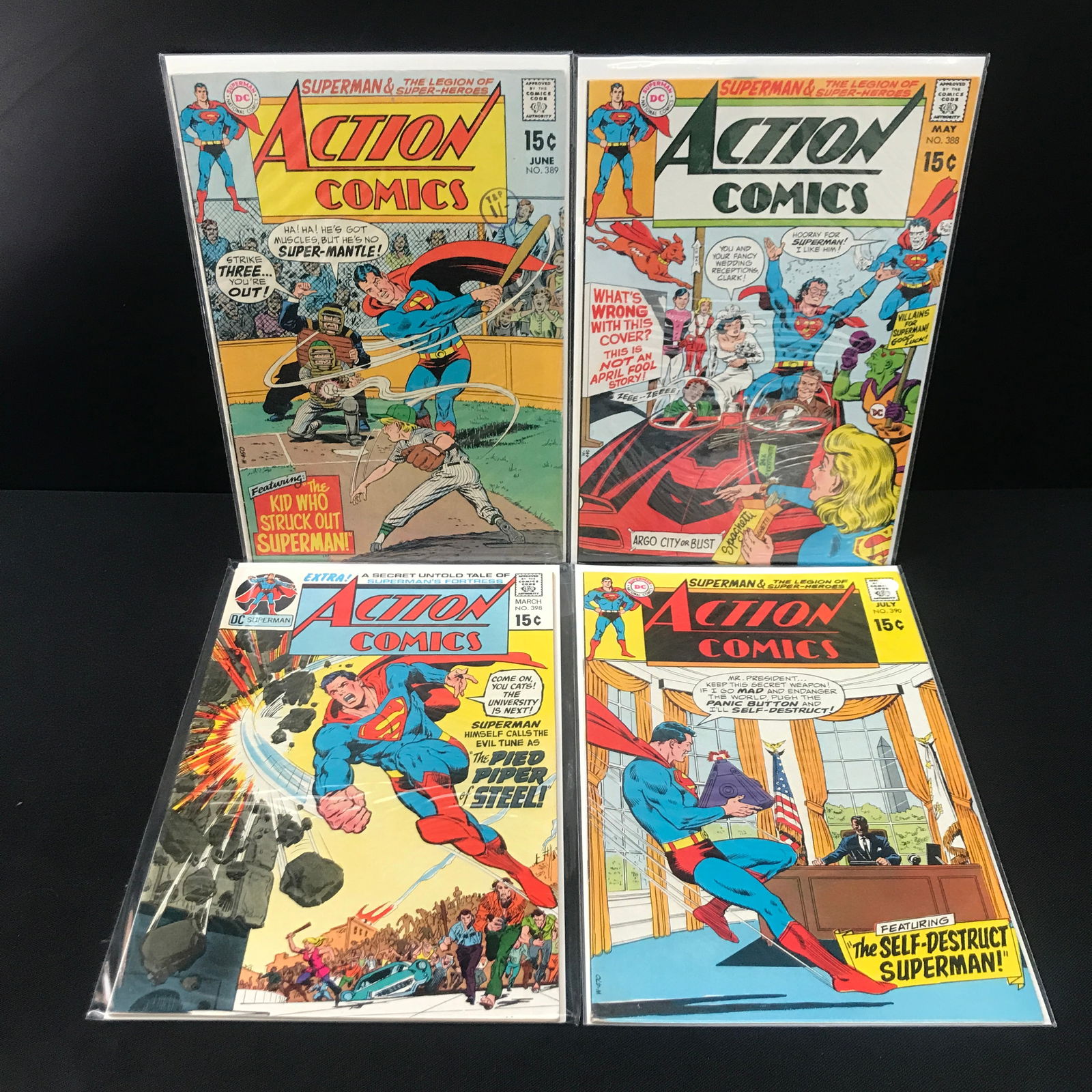 LOT OF 4 ACTION COMICS - DC COMICS  (HIGH GRADE SILVER AGE) (1 of 1)