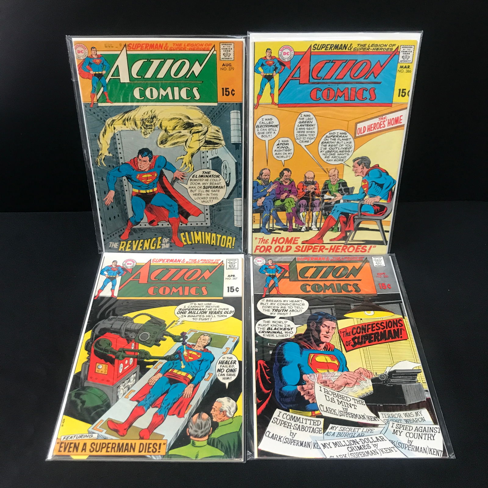LOT OF 4 ACTION COMICS - DC COMICS  (HIGH GRADE SILVER AGE) (1 of 1)