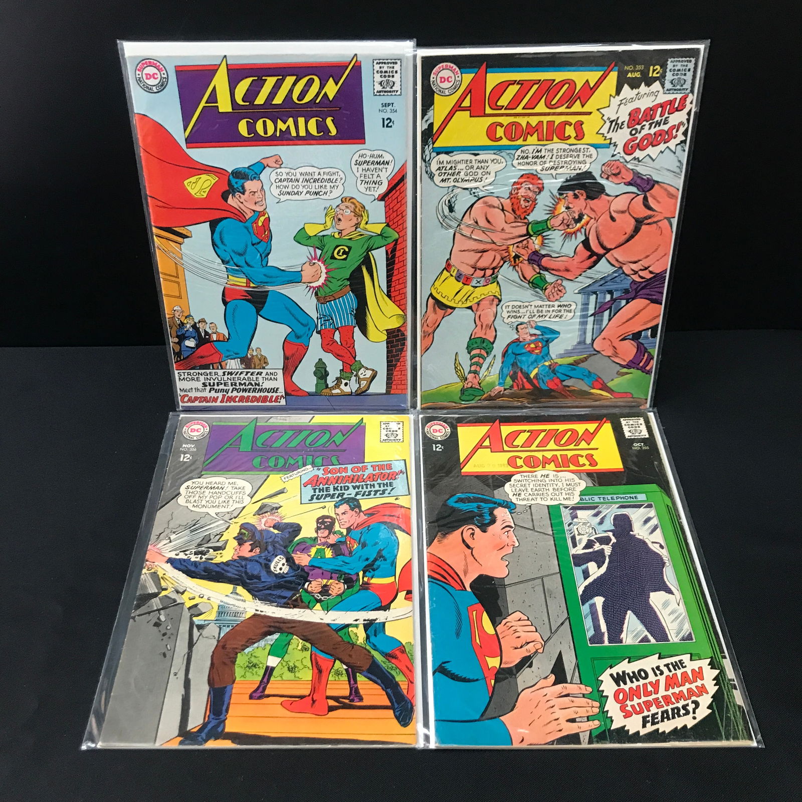 LOT OF 4 ACTION COMICS - DC COMICS  (HIGH GRADE SILVER AGE) (1 of 1)