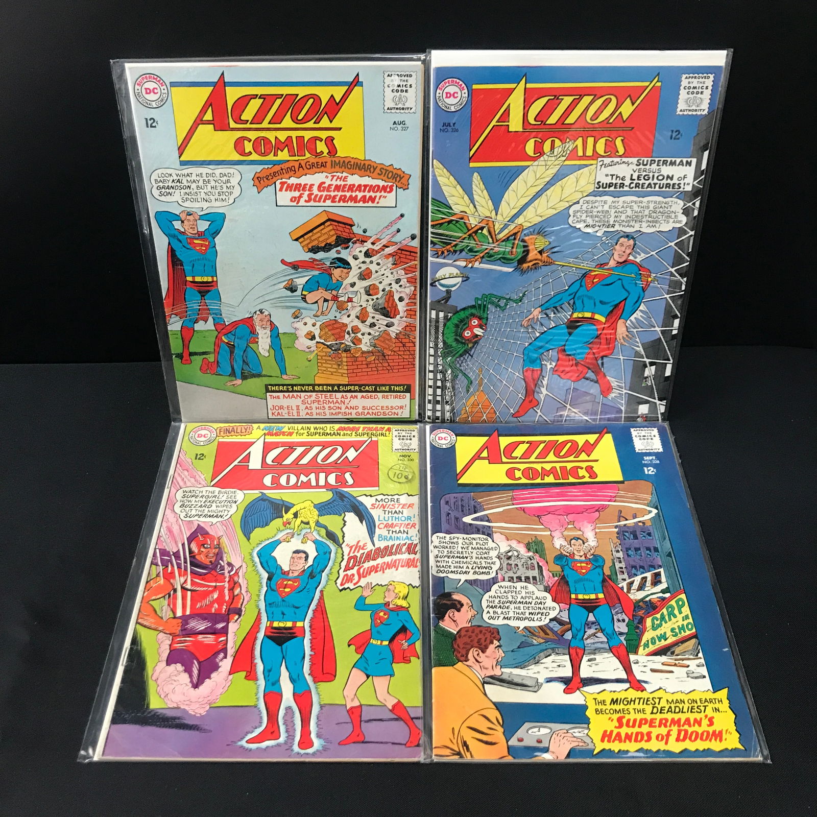 LOT OF 4 ACTION COMICS - DC COMICS  (HIGH GRADE SILVER AGE) (1 of 1)
