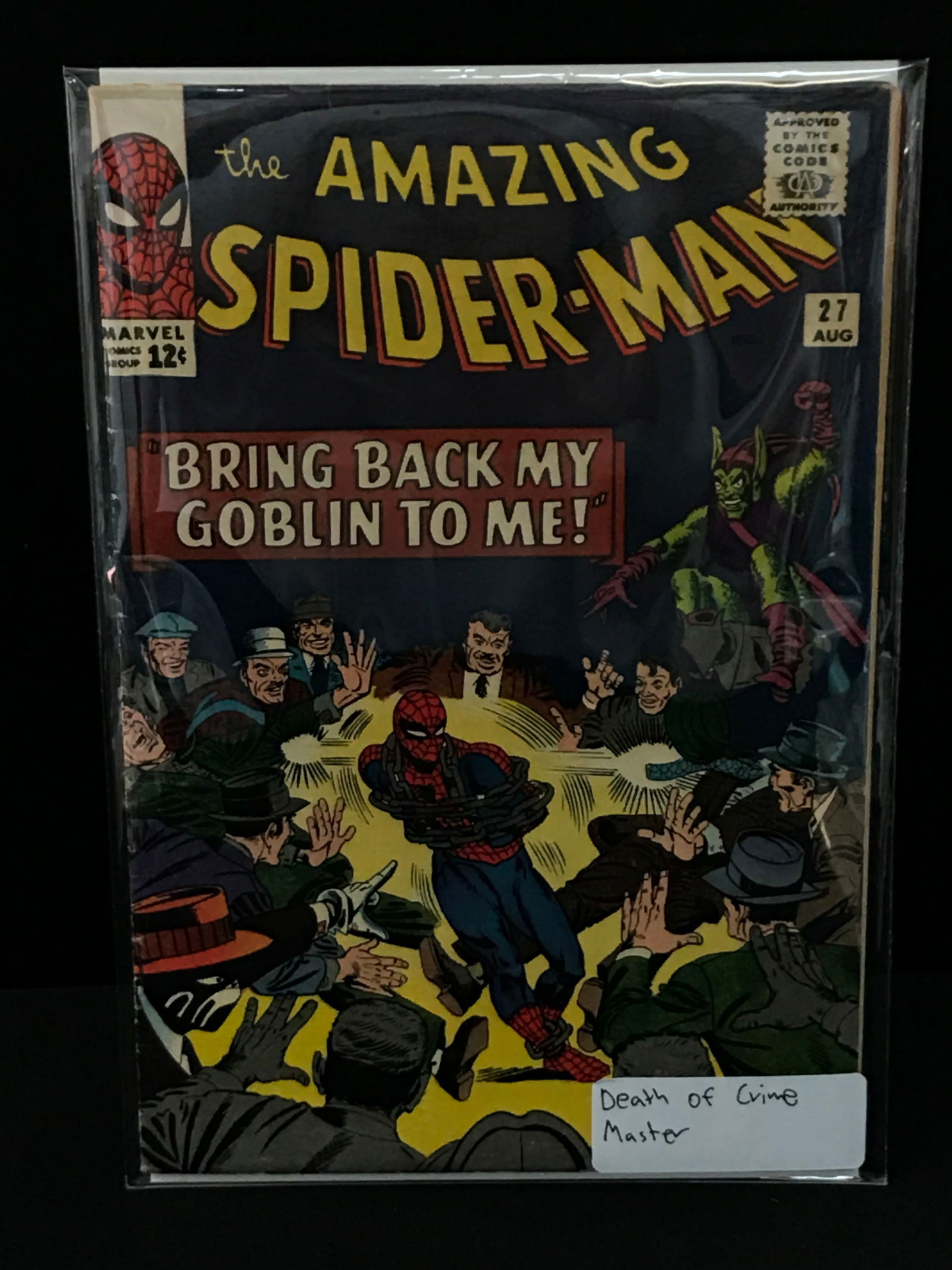 THE AMAZING SPIDERMAN #27 DEATH OF CRIME MASTER - MARVEL COMICS (1 of 1)
