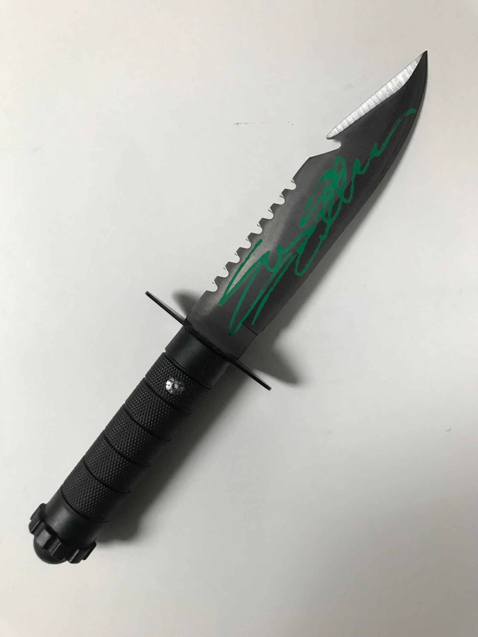 SYLVESTER STALLONE SIGNED RAMBO PROP KNIFE - KB COA (1 of 3)