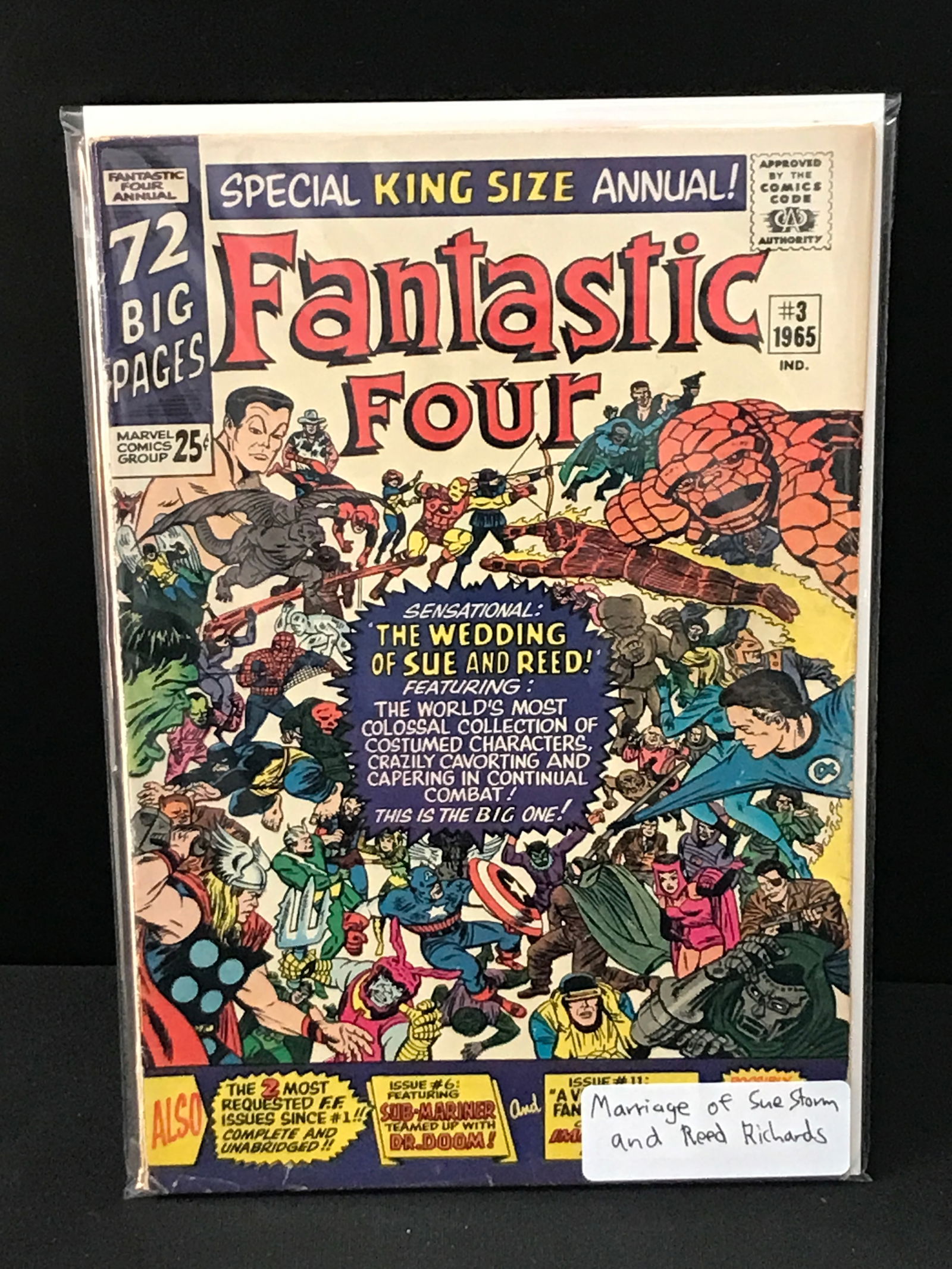 FANASTIC FOUR ANNUAL #3 REED AND STORM MARRIAGE - MARVEL COMICS (1 of 1)