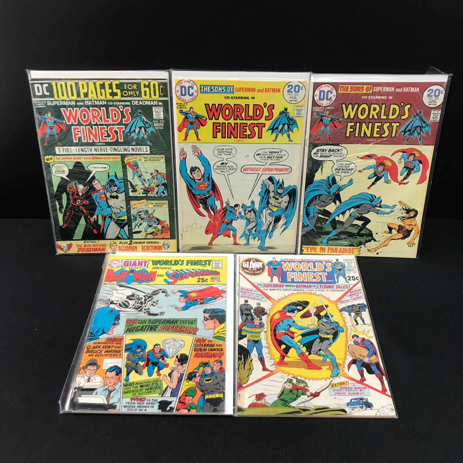 LOT OF 5 WORLD'S FINEST - DC COMICS  (HIGH GRADE SILVER AGE) (1 of 1)