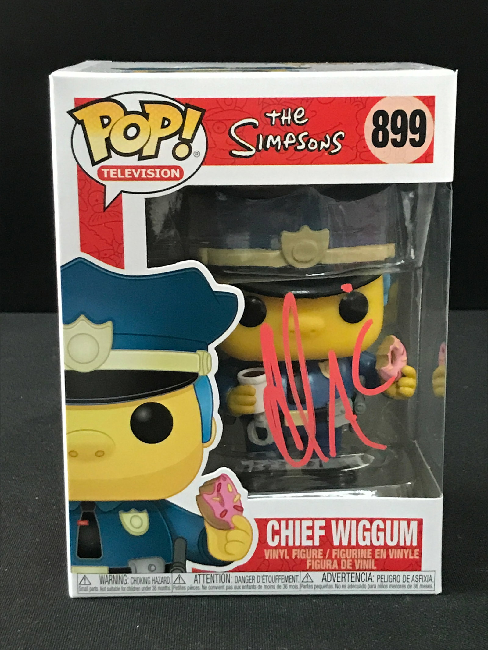HANK AZARIA SIGNED CHEIF WIGGUM FUNKO POP - WWOC COA: Prices are in Canadian dollars