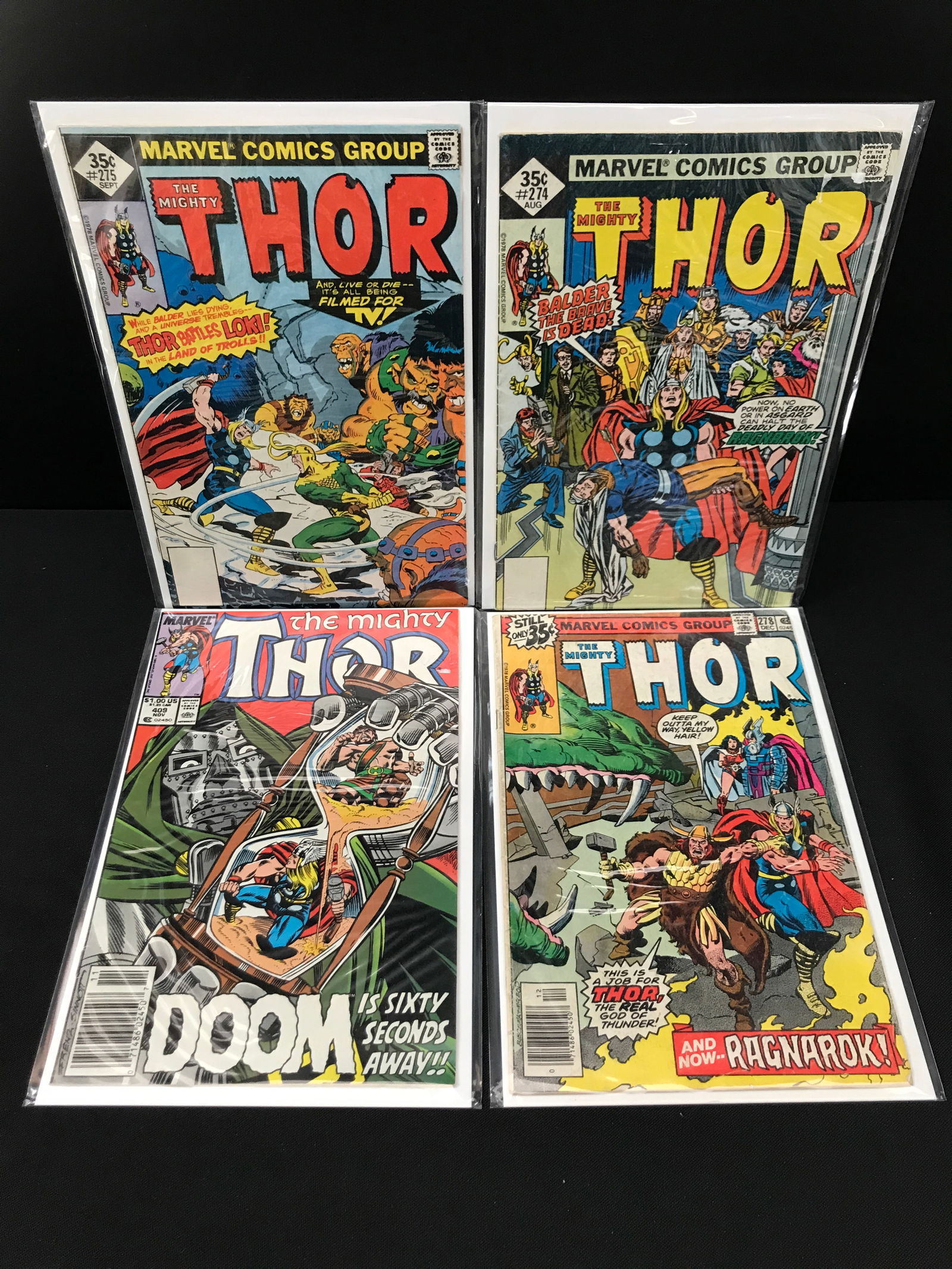 LOT OF 4 THE MIGHTY THOR COMICS - MARVEL COMICS (1 of 1)