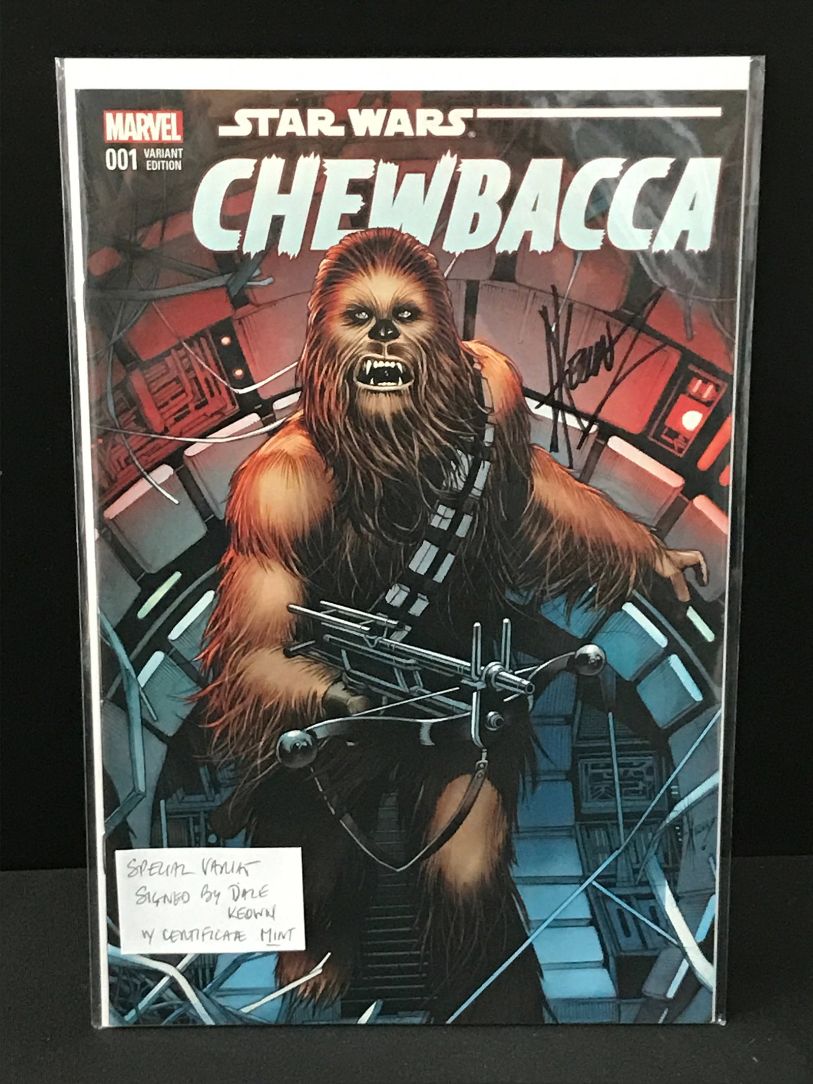 CHEWBACCA #1 AOD VARIANT SIGNED BY DALE KEOWN WITH COA - MARVEL COMICS: Prices are in Canadian dollars