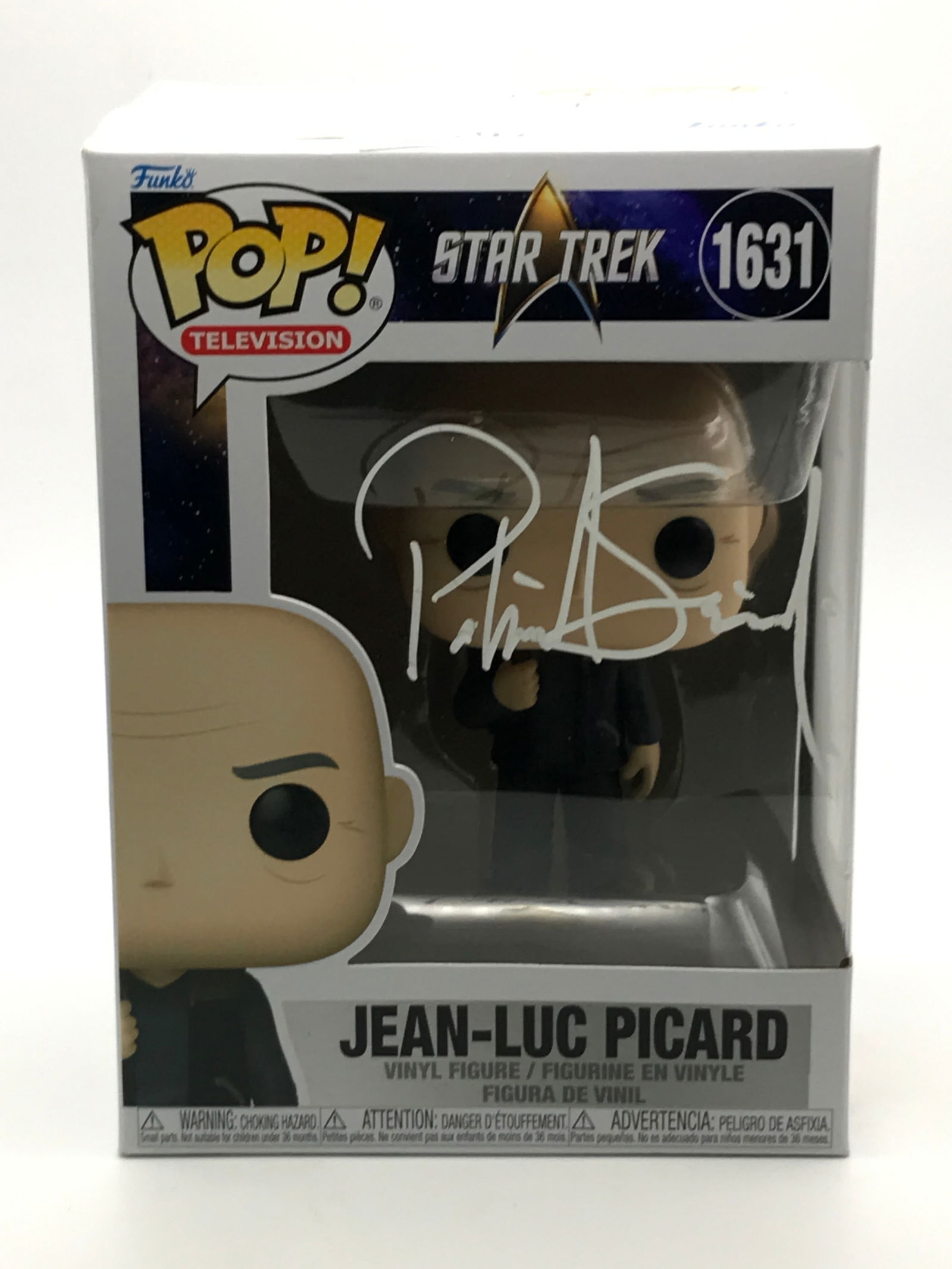 PATRICK STEWART SIGNED JEAN LUC PICARD FUNKO POP - KB COA (1 of 2)