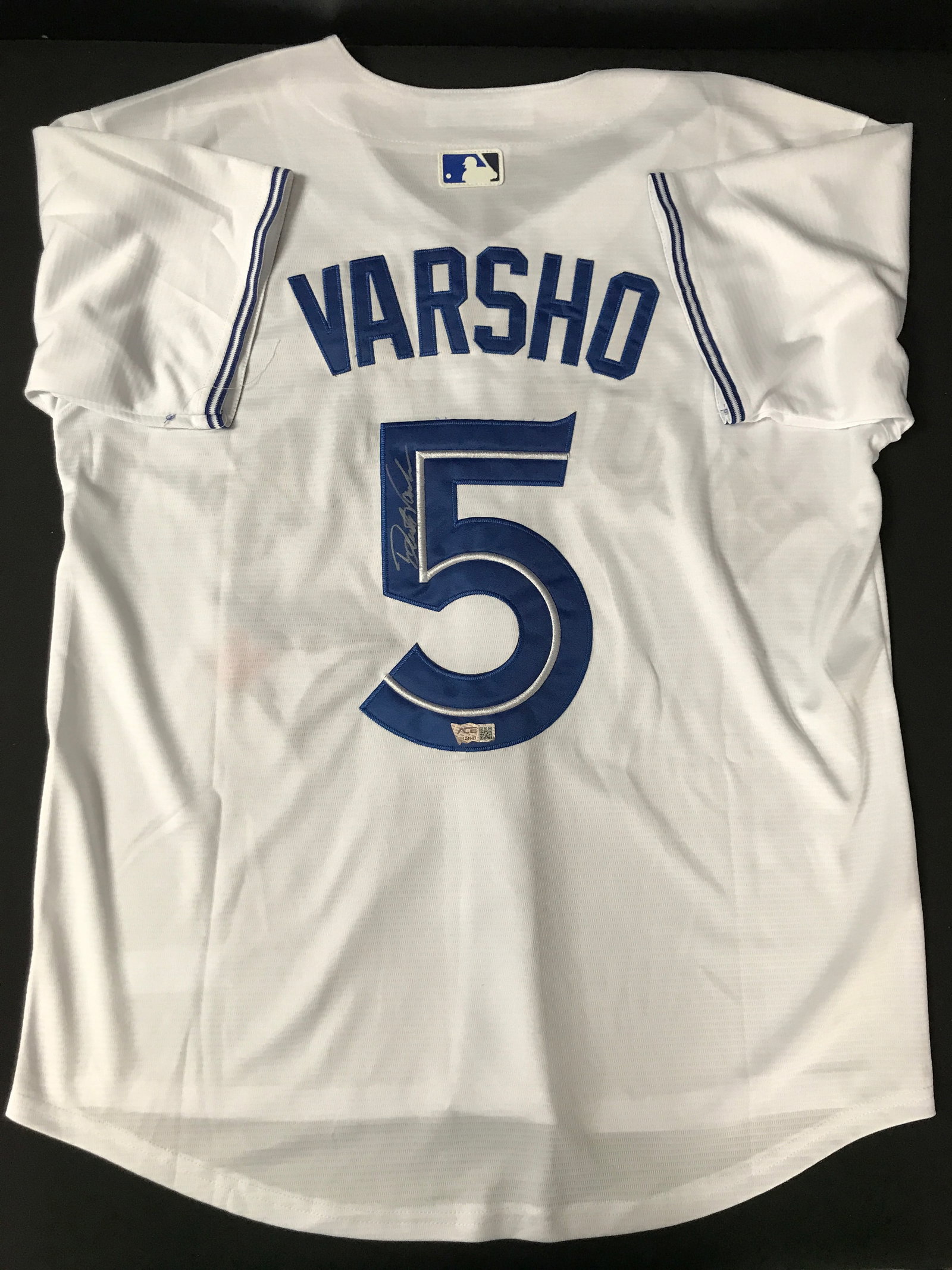 DAULTON VARSHO SIGNED TORONTO BLUE JAYS JERSEY - ACE COA: Prices are in Canadian dollars