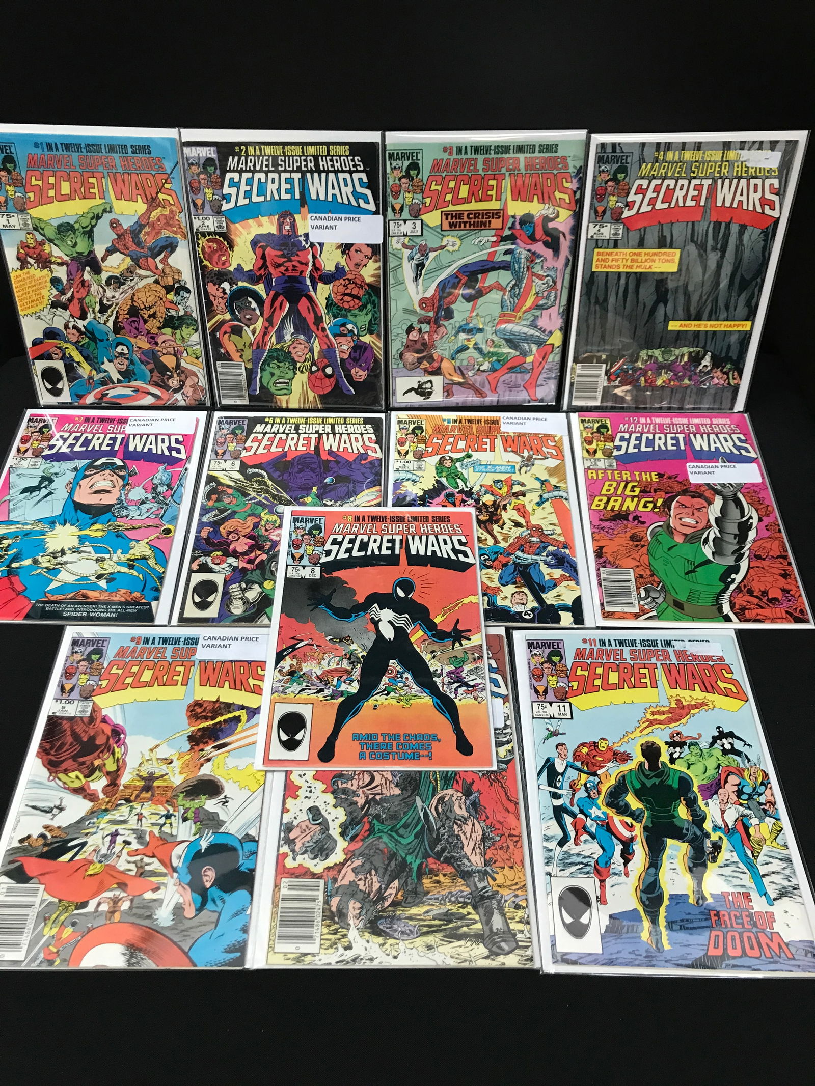 MARVEL COMICS SECRET WARS 1-12 RUN (INCLUDING NO.8) (1 of 2)