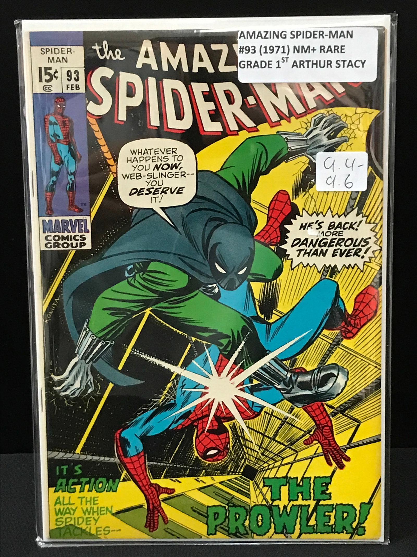 THE AMAZING SPIDERMAN #93 1ST ARTHUR STACY - MARVEL COMICS: Prices are in Canadian dollars