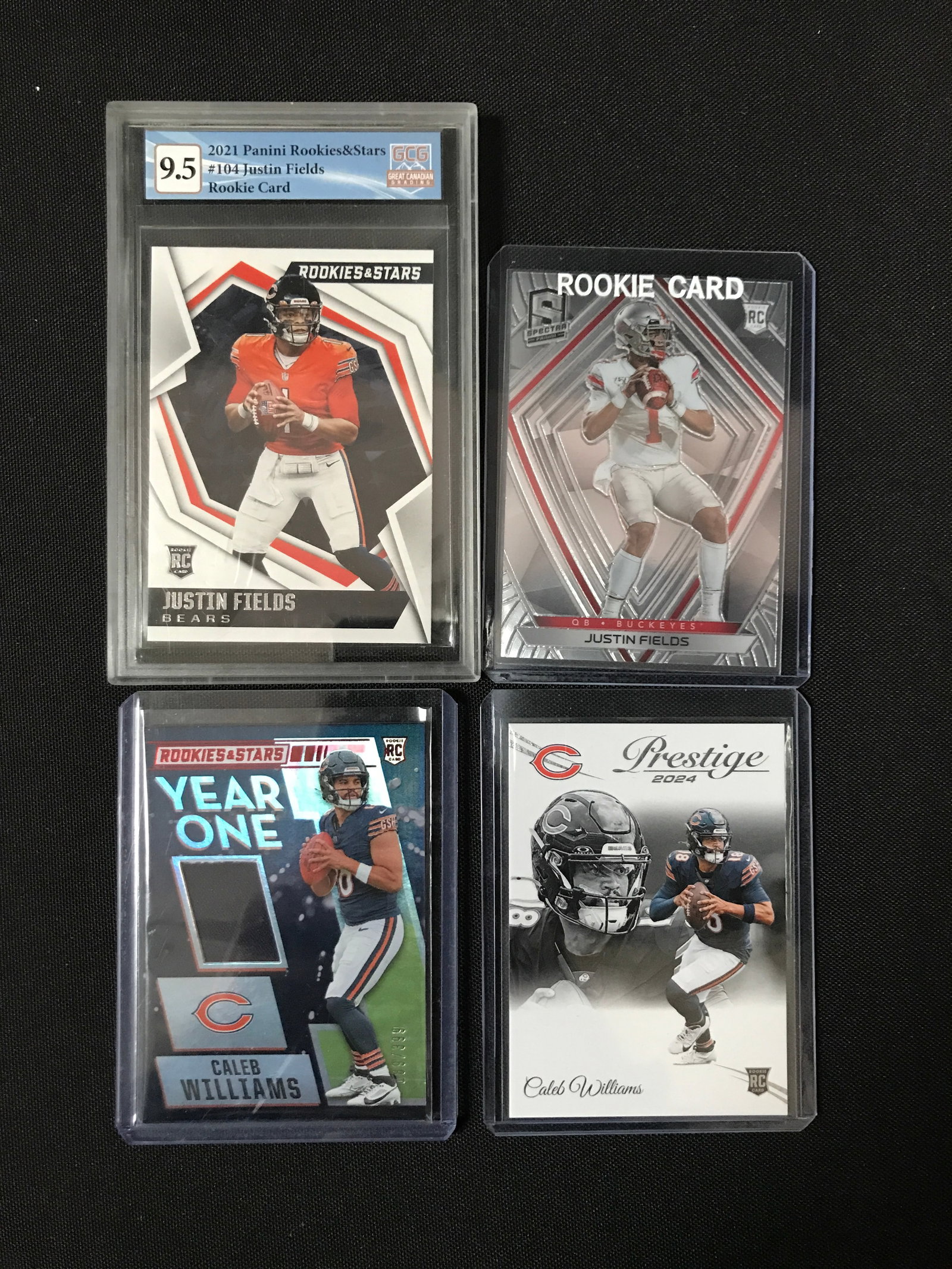 LOT OF 4 NFL ROOKIE TRADING CARDS QUARTERBACKS): Prices are in Canadian dollars