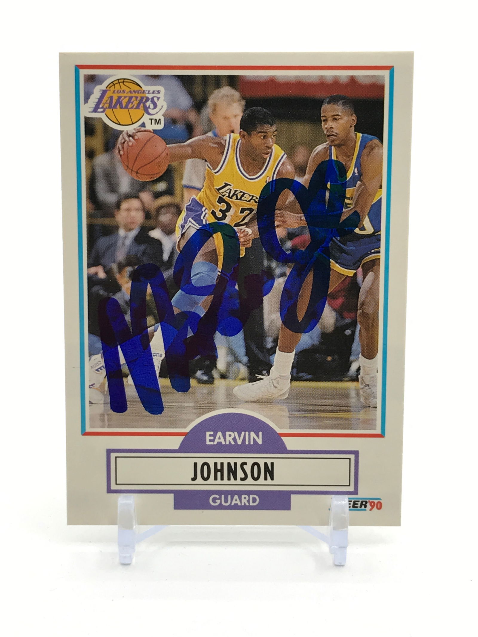 MAGIC JOHNSON SIGNED TRADING CARD (1 of 2)