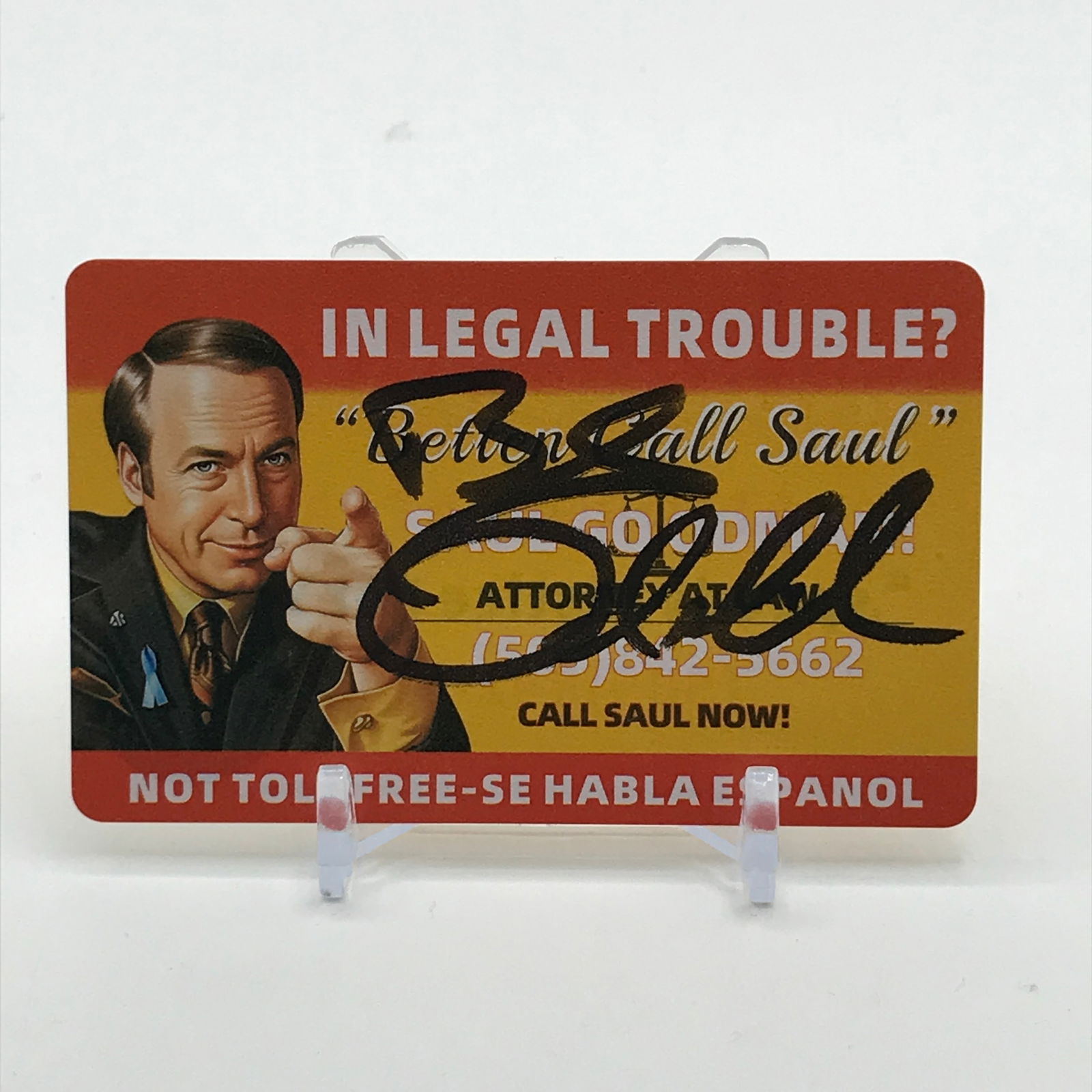 BOB ODENKIRK SIGNED BETTER CALL SAUL BUSINESS CARD - KB COA (1 of 2)