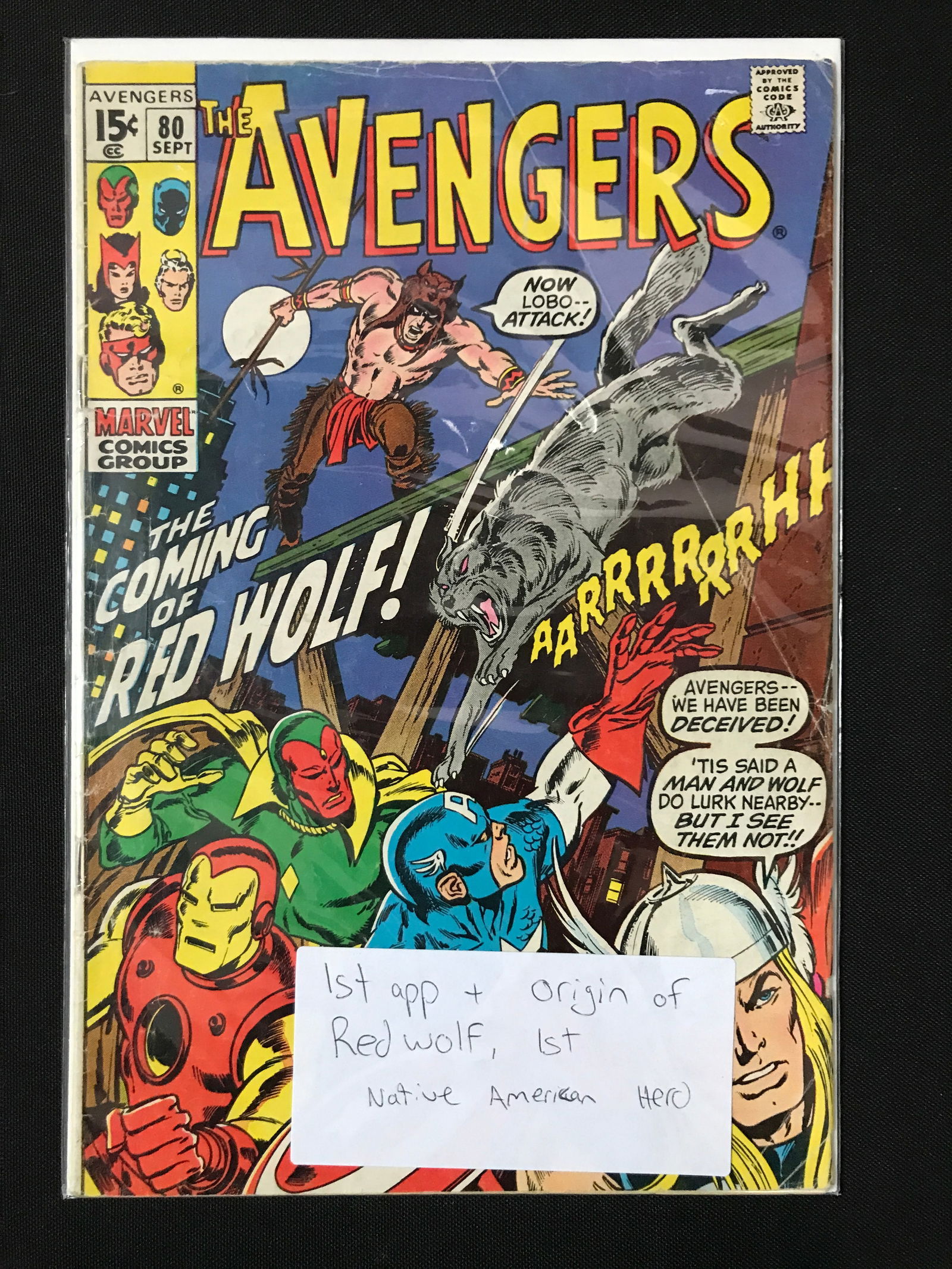 THE AVENGERS #80 1ST APPEARANCE OF REDWOLF- MARVEL COMICS (1 of 1)