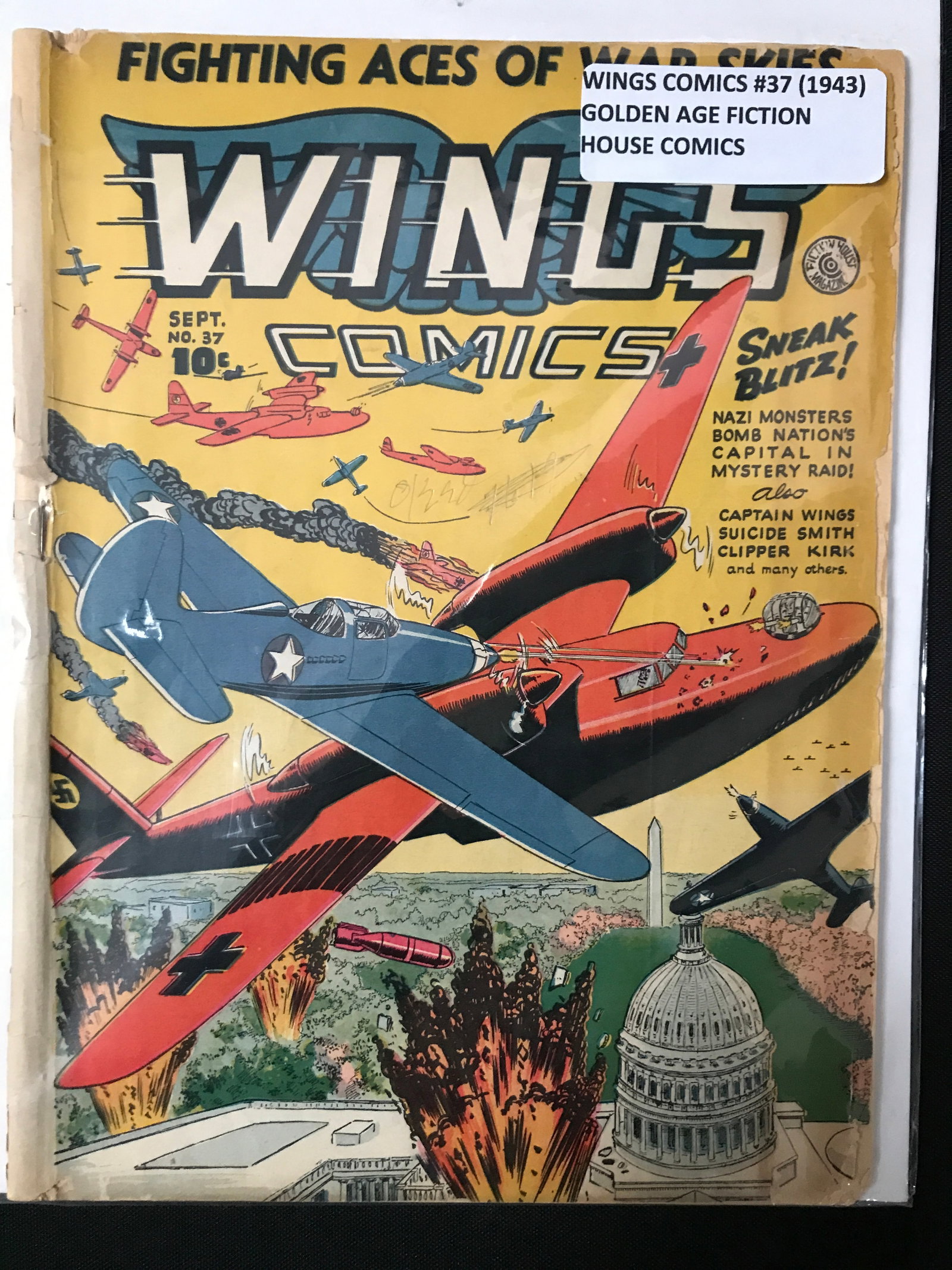 WINGS COMICS #37 - FICTION HOUSE: Prices are in Canadian dollars