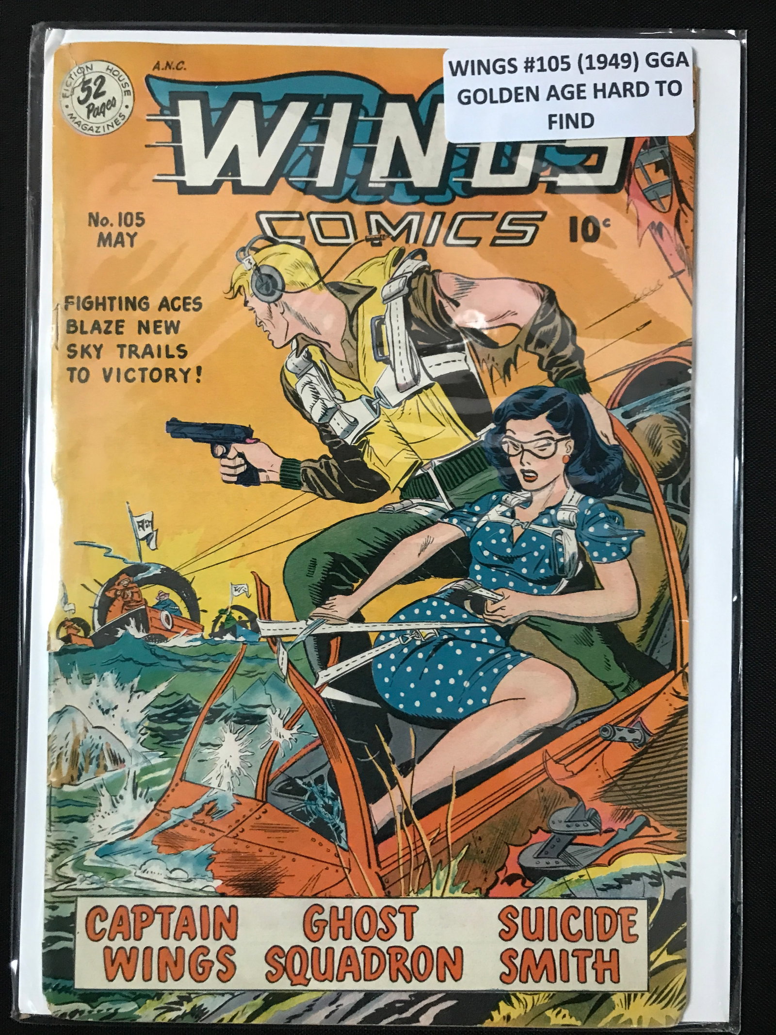 WINGS COMICS #105 - FICTION HOUSE: Prices are in Canadian dollars