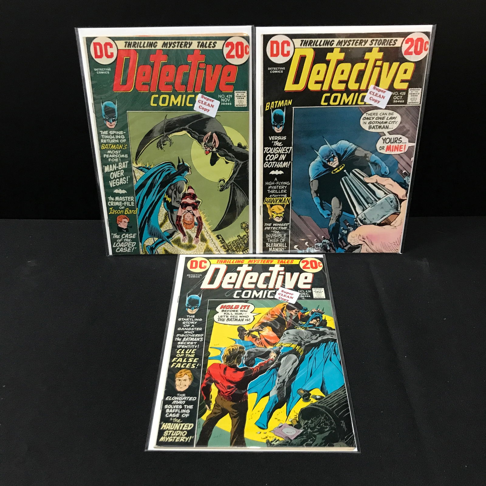 LOT OF 3 DETECTIVE COMICS #428-430 - DC COMICS (1 of 1)
