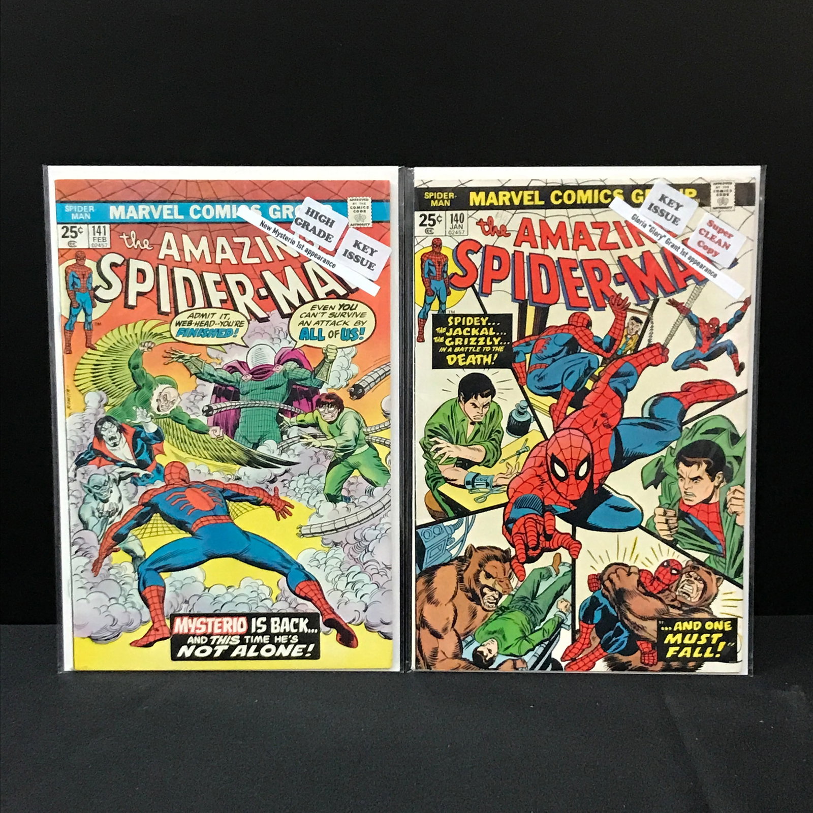 LOT OF 2 THE AMAZING SPIDERMAN COMICS #140-141 - MARVEL COMICS: Prices are in Canadian dollars