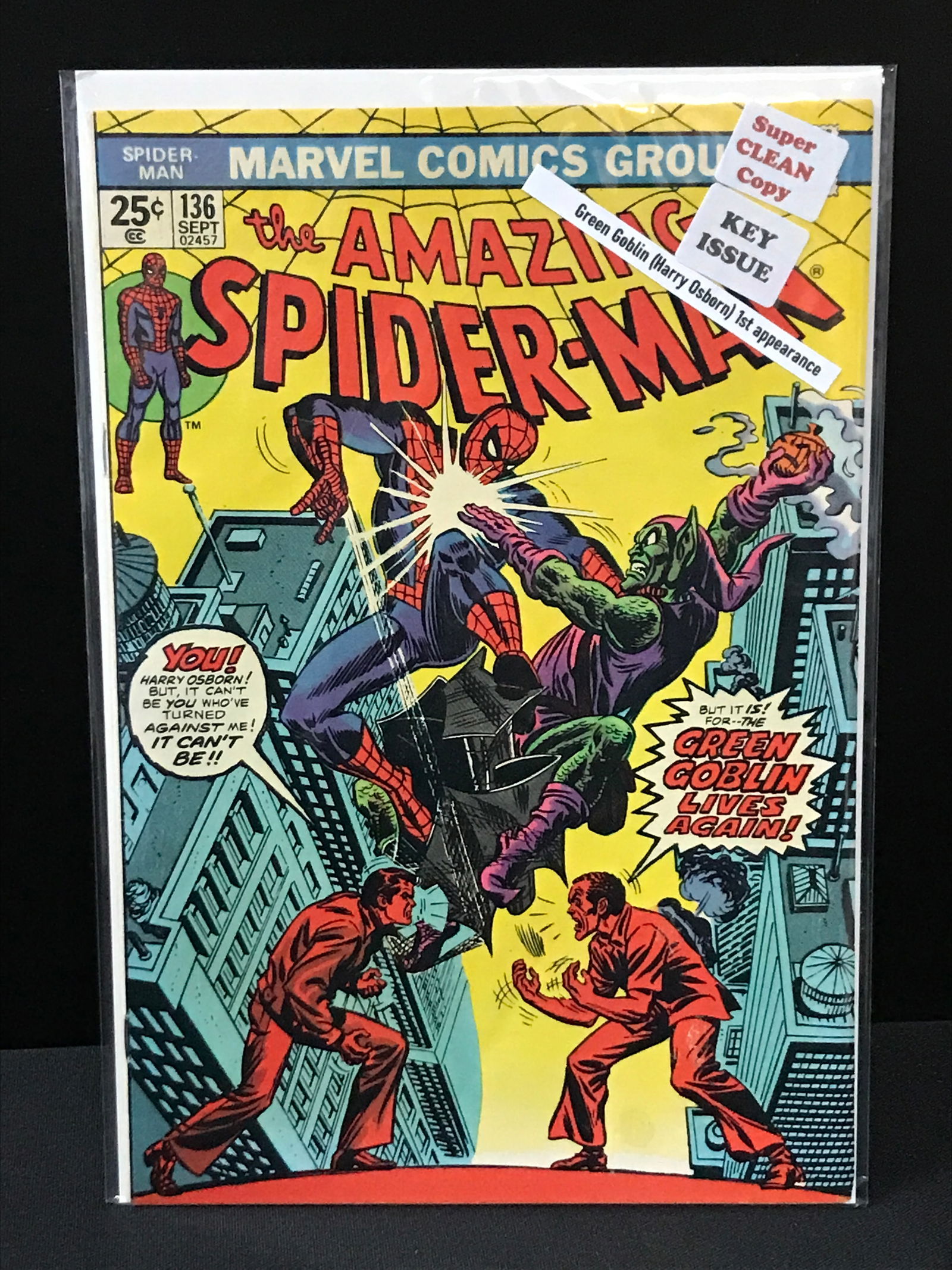 THE AMAZING SPIDERMAN #136 1ST APPEARANCE OF GREEN GOBLIN - MARVEL COMICS (1 of 1)
