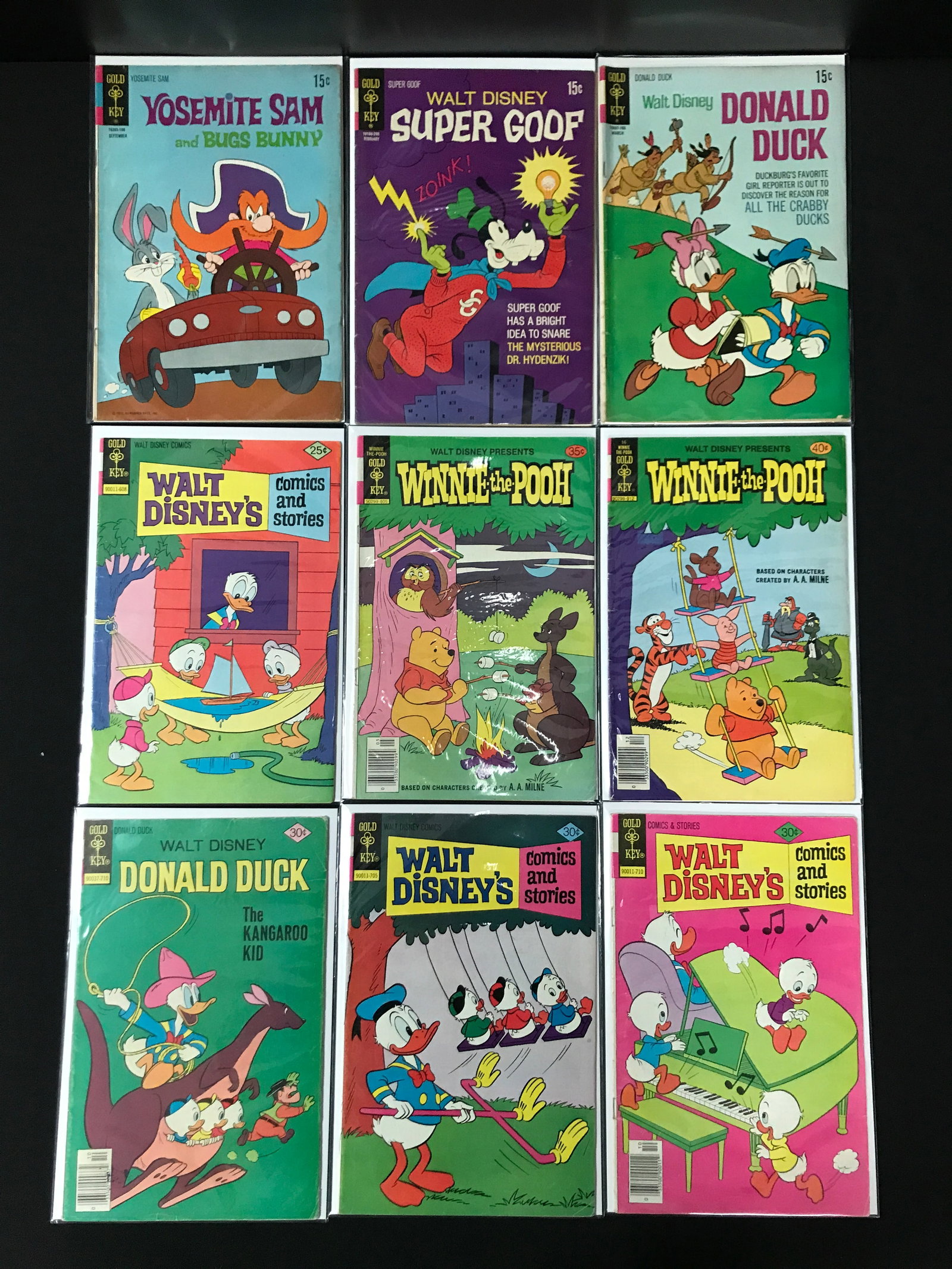 LOT OF 9 DISNEY COMICS: Prices are in Canadian dollars
