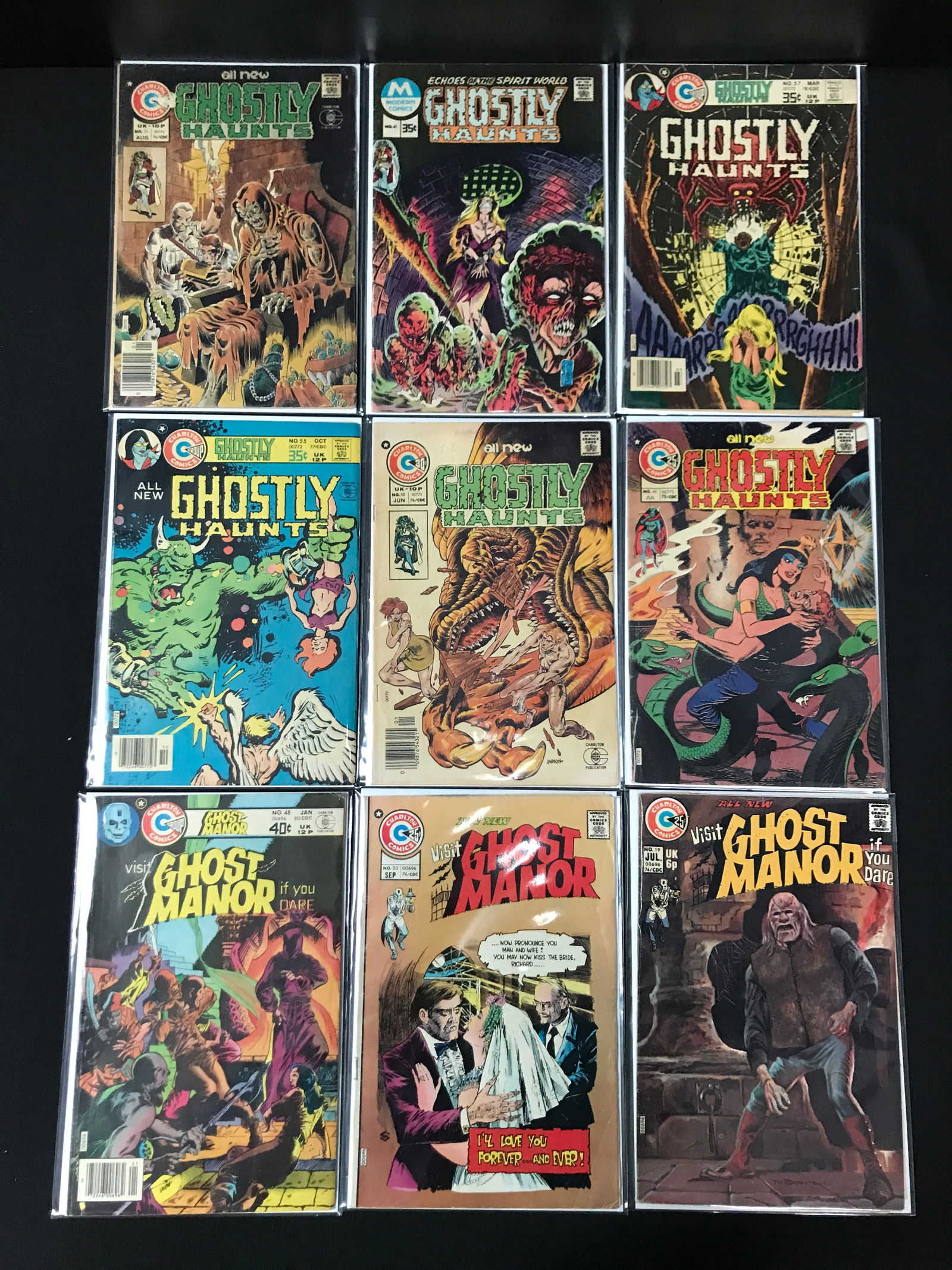 LOT OF 9 GHOST COMICS - CHARLTON COMICS (1 of 1)