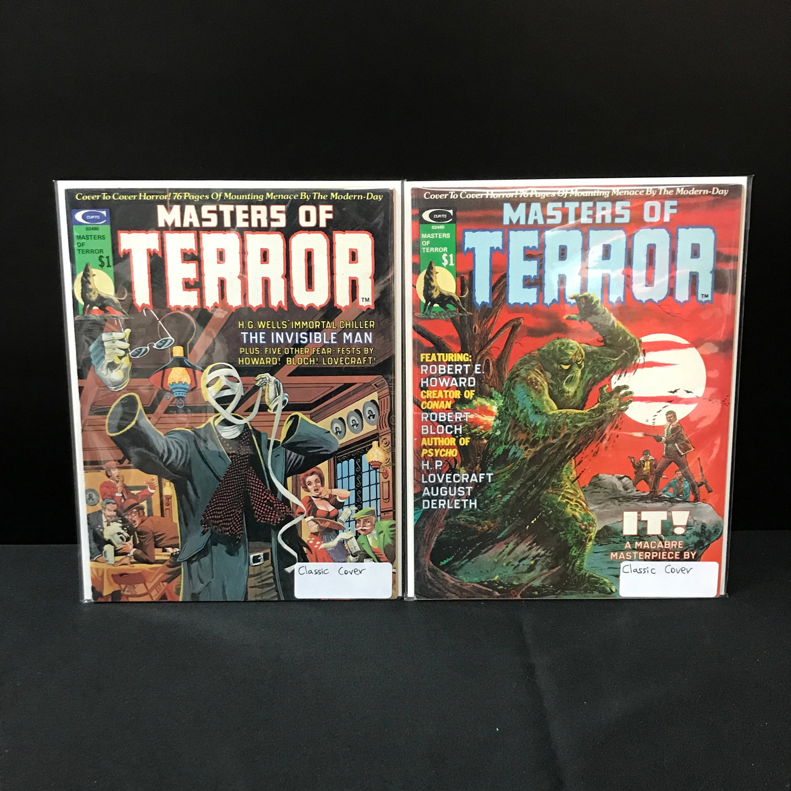 LOT OF 2 MASTERS OF TERROR COMICS - CURTIS COMICS: Prices are in Canadian Dollars