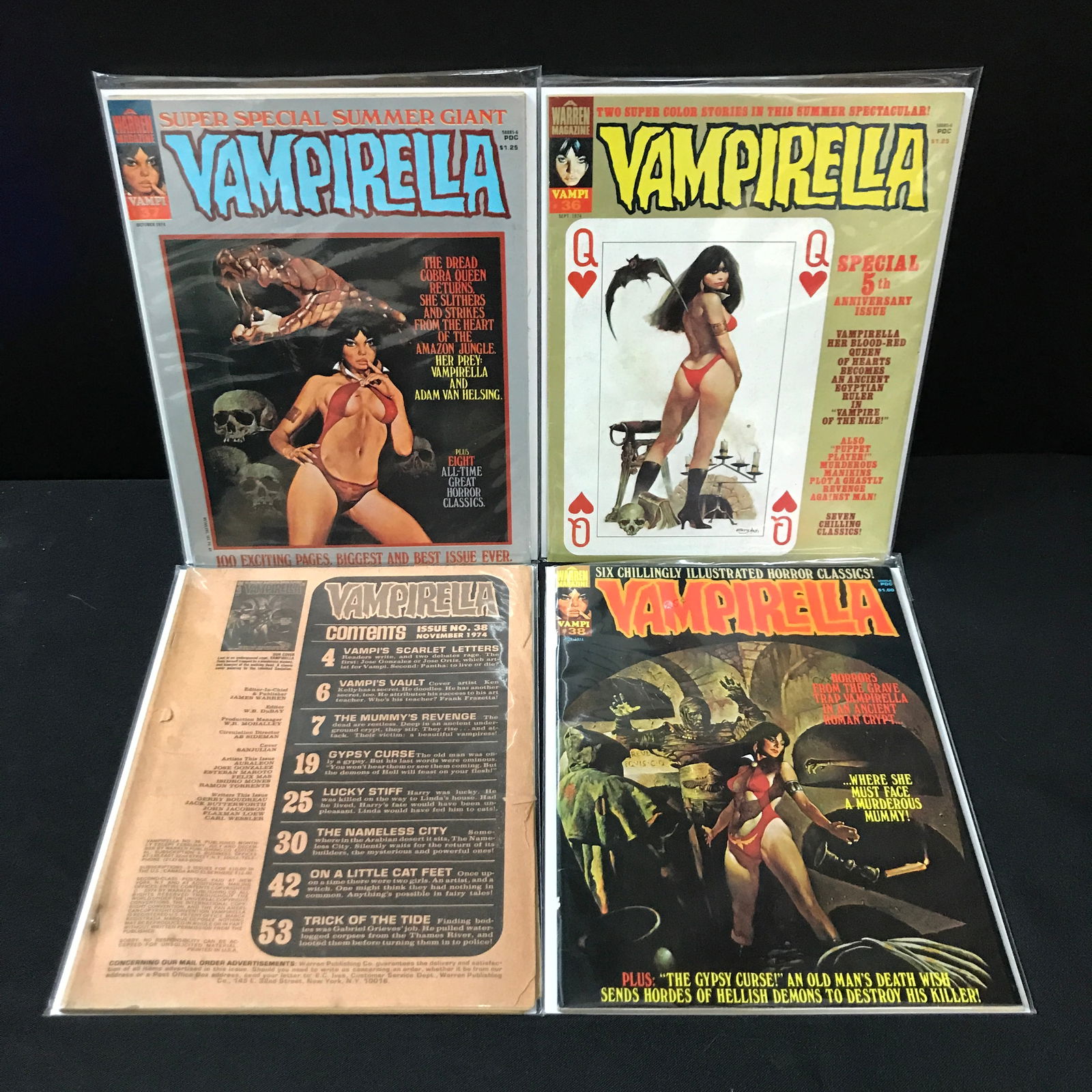 LOT OF 4 VAMPIRELLA COMICS - WARREN MAGAZINE (1 of 1)