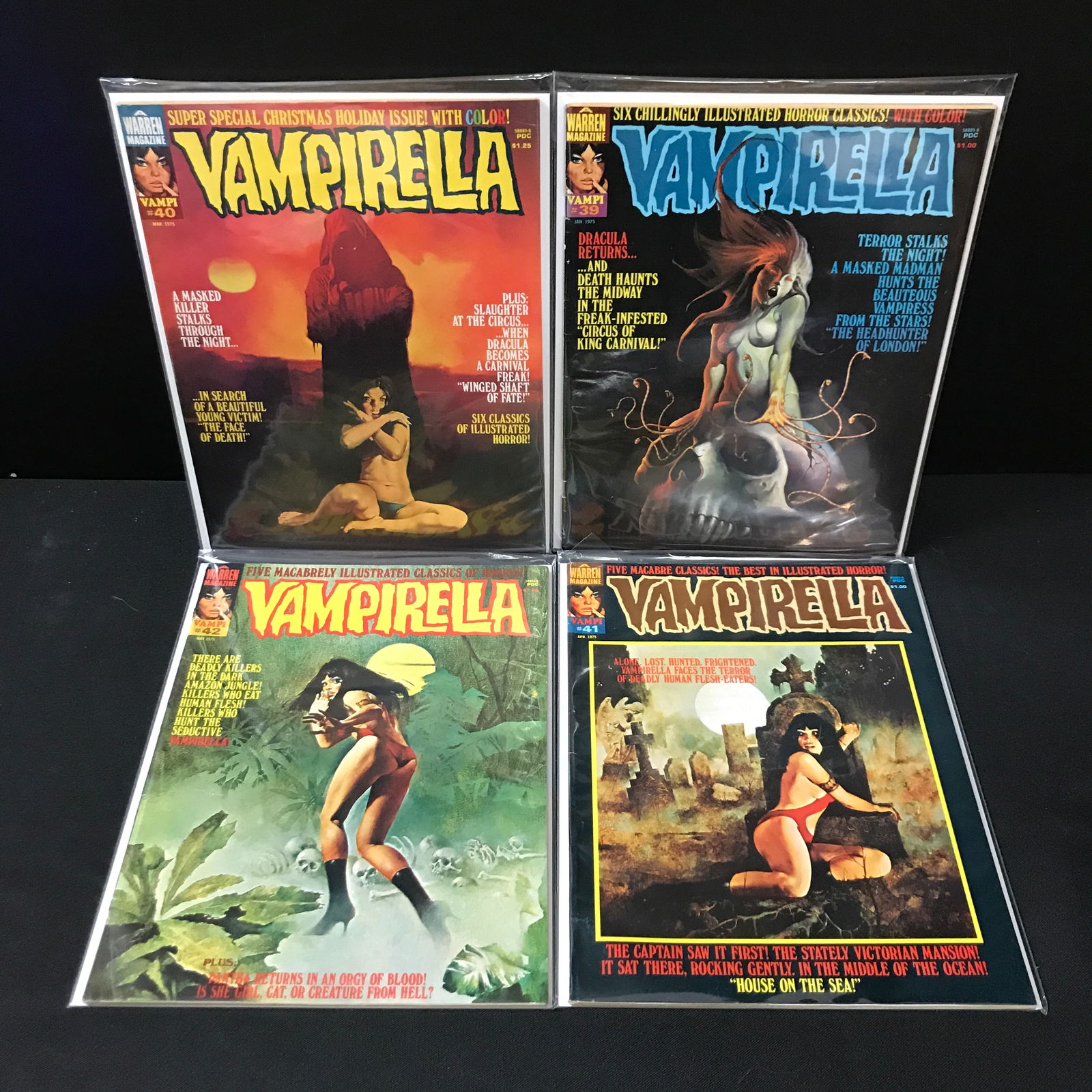 LOT OF 4 VAMPIRELLA COMICS - WARREN MAGAZINE (1 of 1)