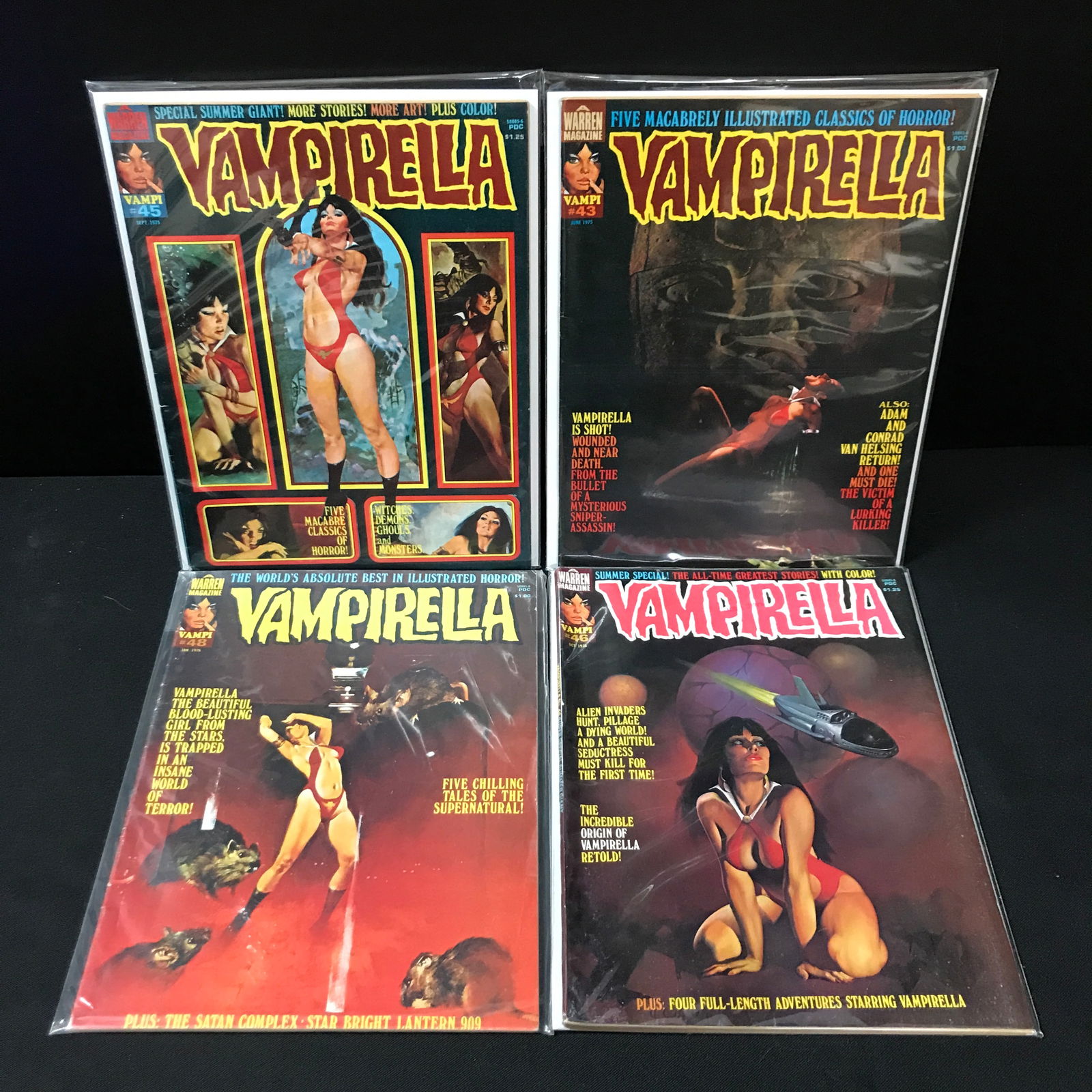 LOT OF 4 VAMPIRELLA COMICS - WARREN MAGAZINE (1 of 1)