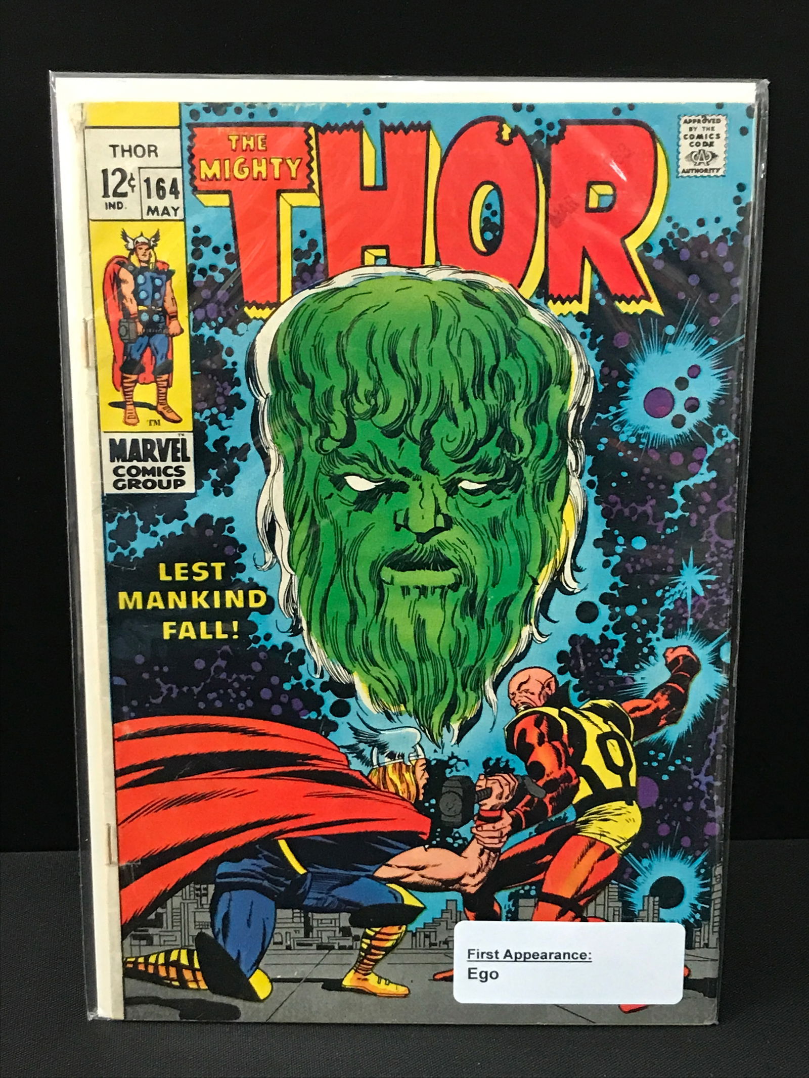 THE MIGHTY THOR #164 1ST APPEARANCE OF EGO - MARVEL COMICS (1 of 1)
