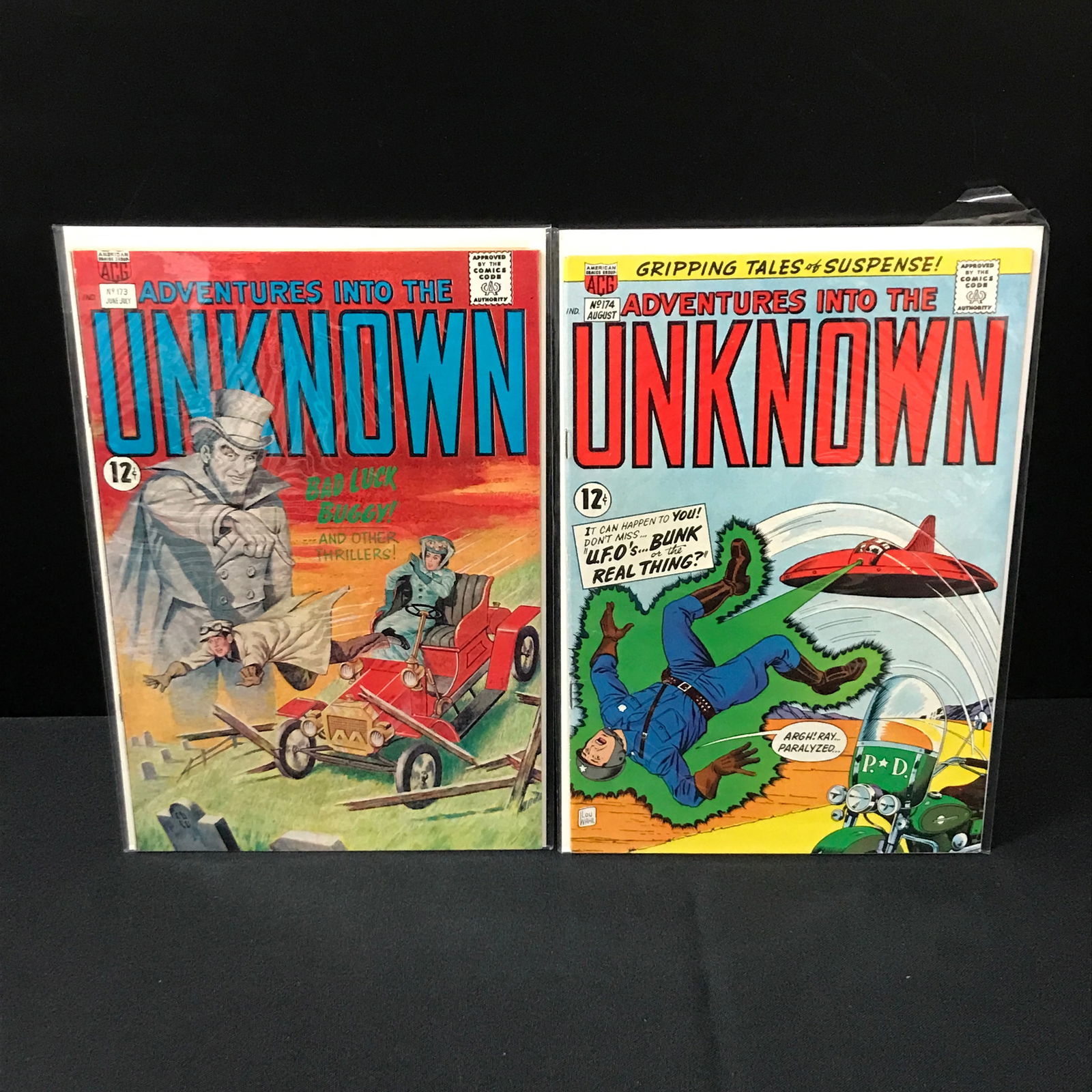 LOT OF 2 ADVENTURES INTO THE UNKNOWN COMICS #173-174 - ACG (1 of 1)