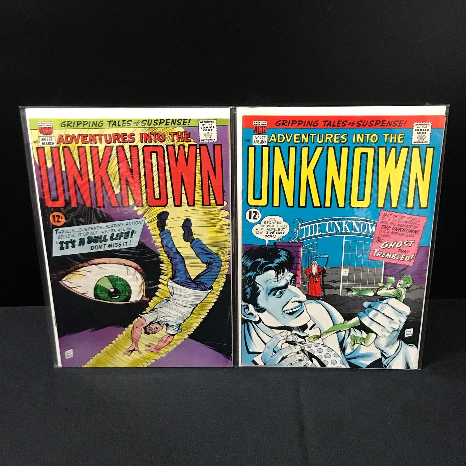 LOT OF 2 ADVENTURES INTO THE UNKNOWN COMICS #171-172 - ACG (1 of 1)