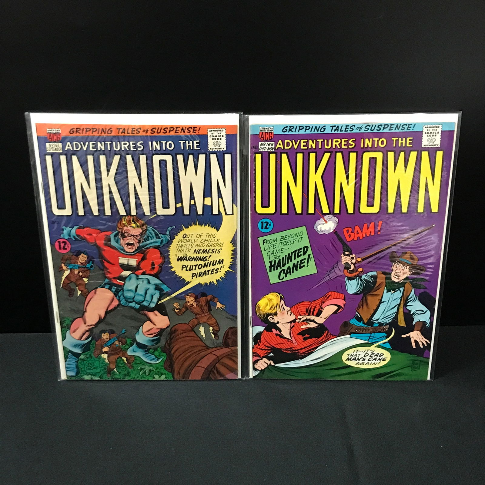 LOT OF 2 ADVENTURES INTO THE UNKNOWN COMICS #167-168 - ACG (1 of 1)