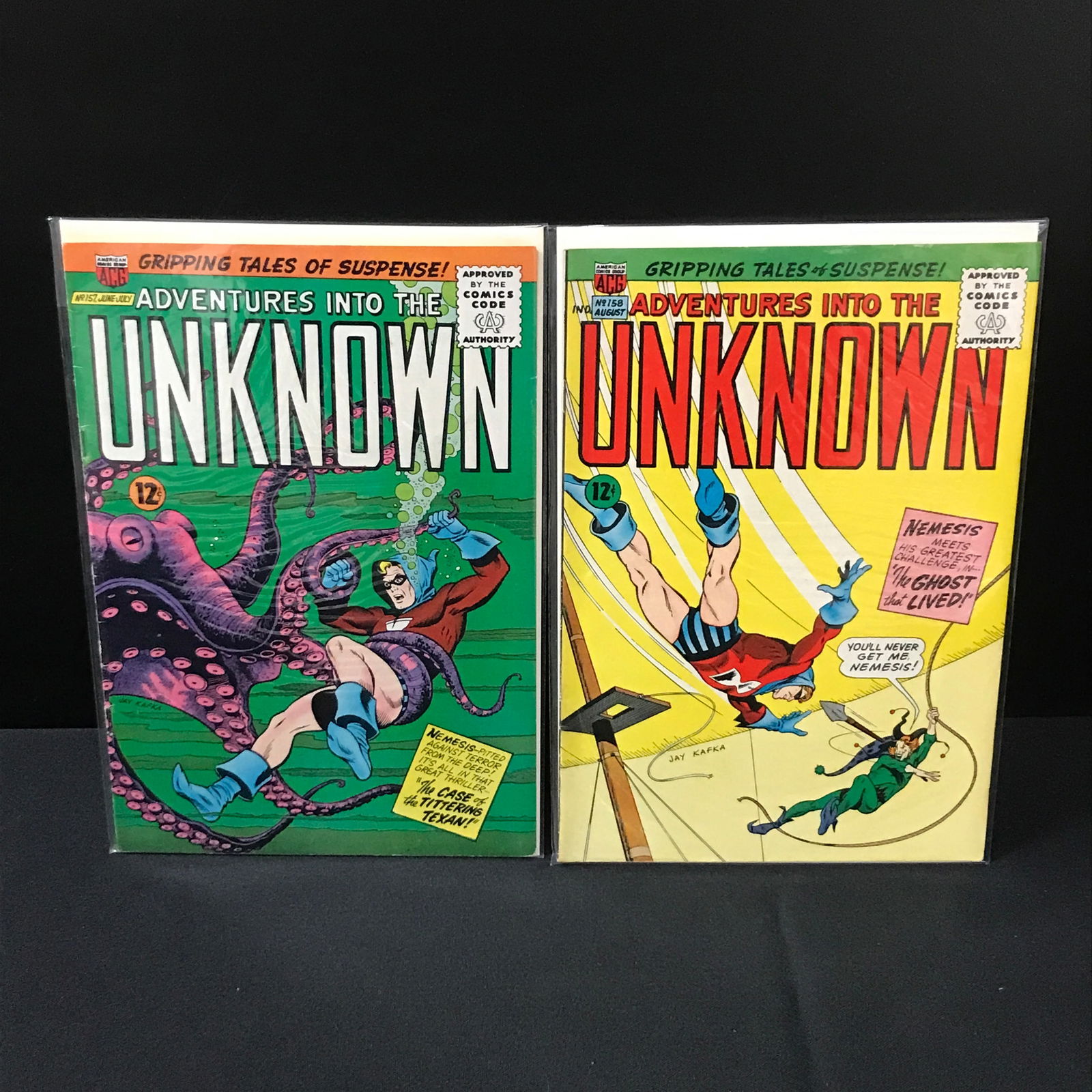 LOT OF 2 ADVENTURES INTO THE UNKNOWN COMICS #157-158 - ACG (1 of 1)