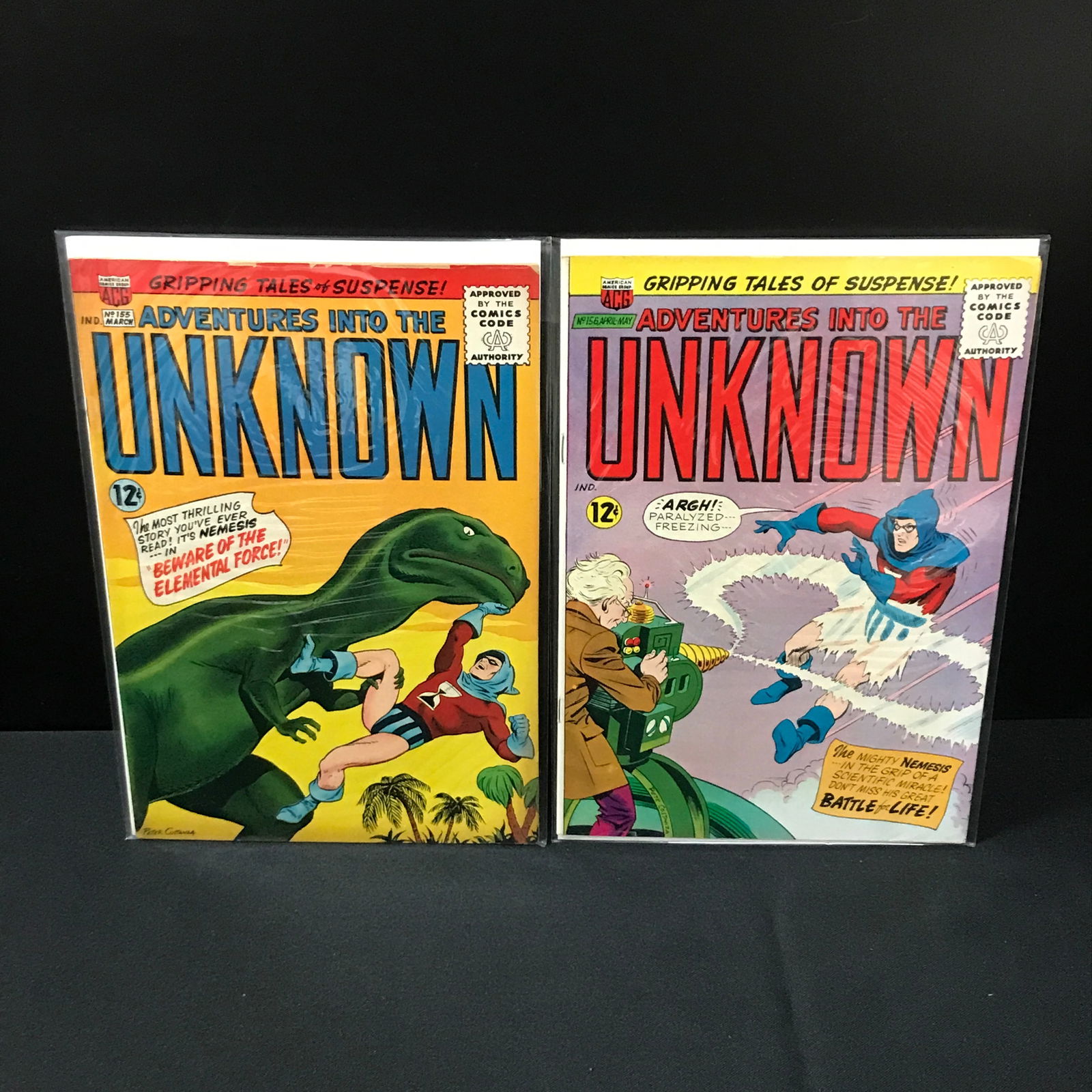 LOT OF 2 ADVENTURES INTO THE UNKNOWN COMICS #155-156 - ACG (1 of 1)