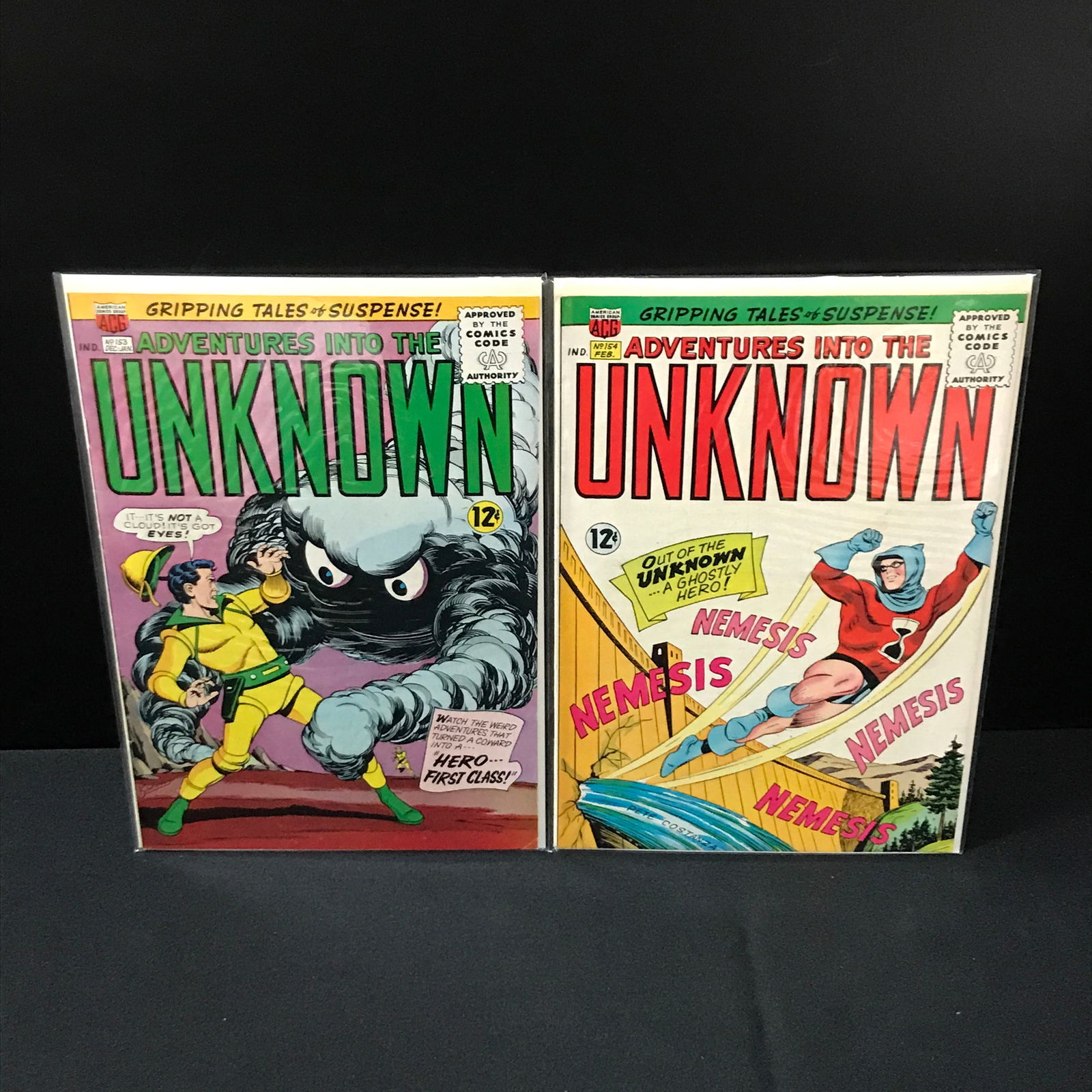 LOT OF 2 ADVENTURES INTO THE UNKNOWN COMICS #153-154 - ACG (1 of 1)