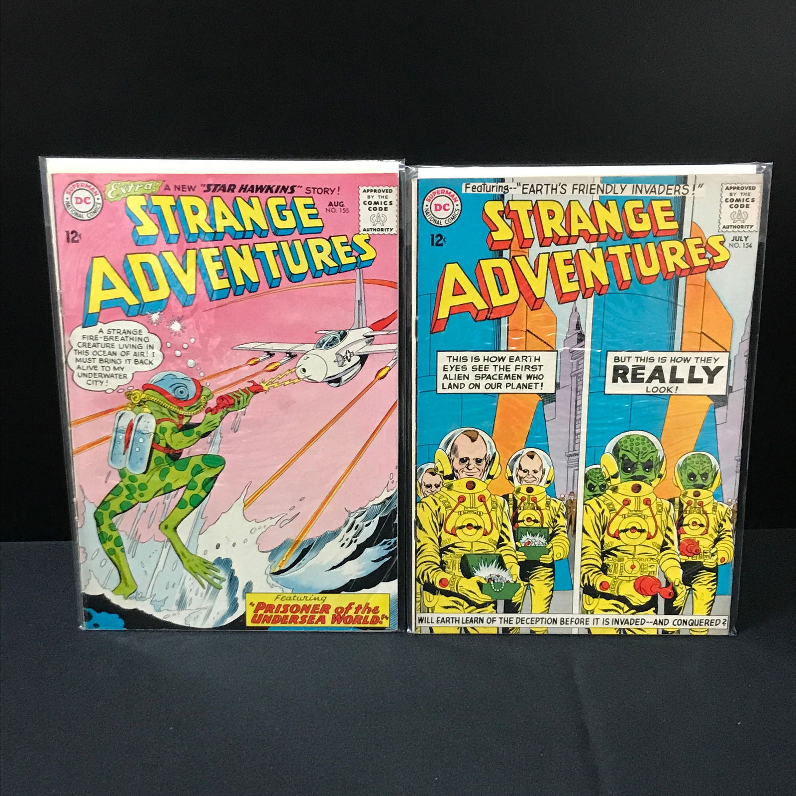 LOT OF 2 STRANGE ADVENTURES COMICS #154-155 - DC COMICS (1 of 1)