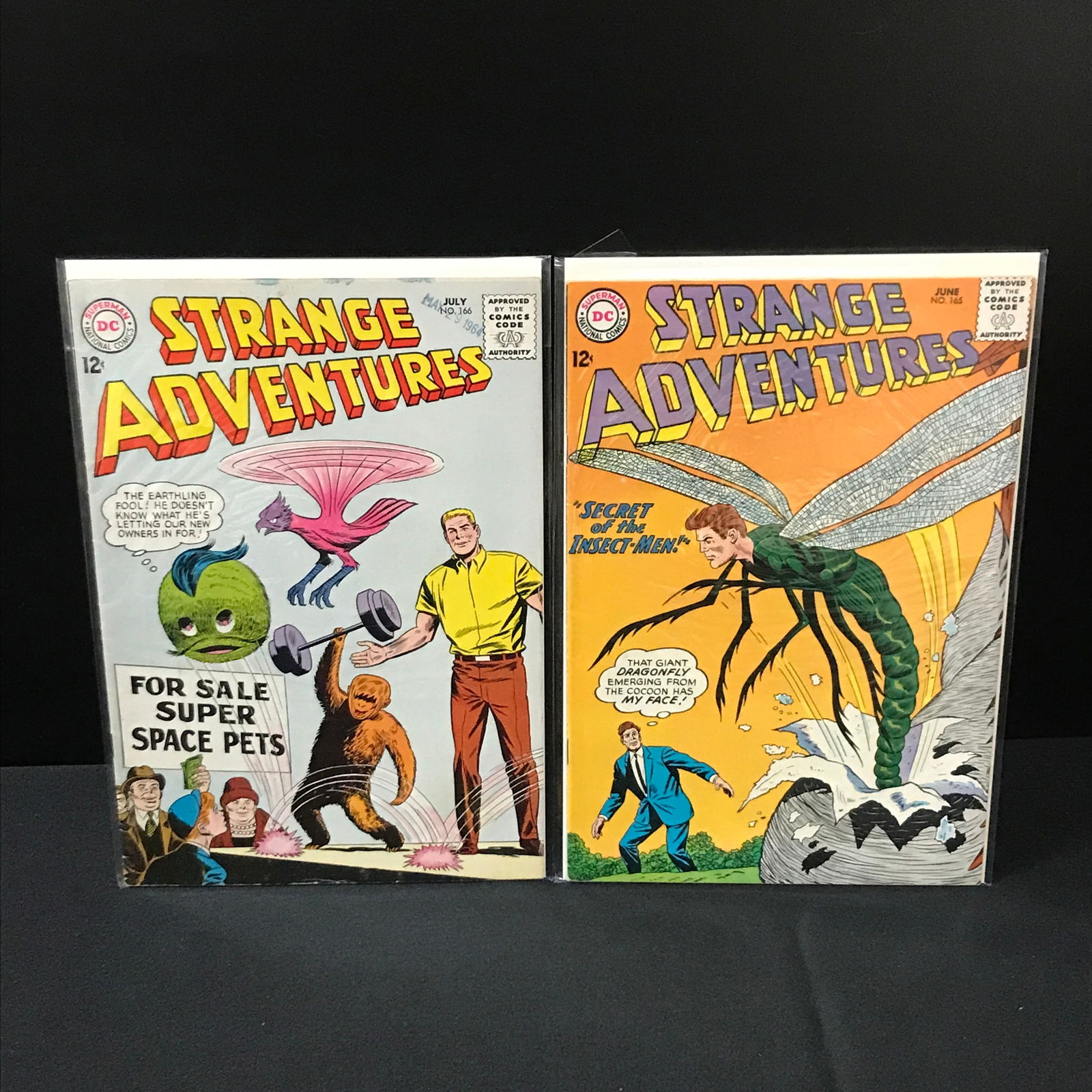 LOT OF 2 STRANGE ADVENTURES COMICS #165-166 - DC COMICS (1 of 1)