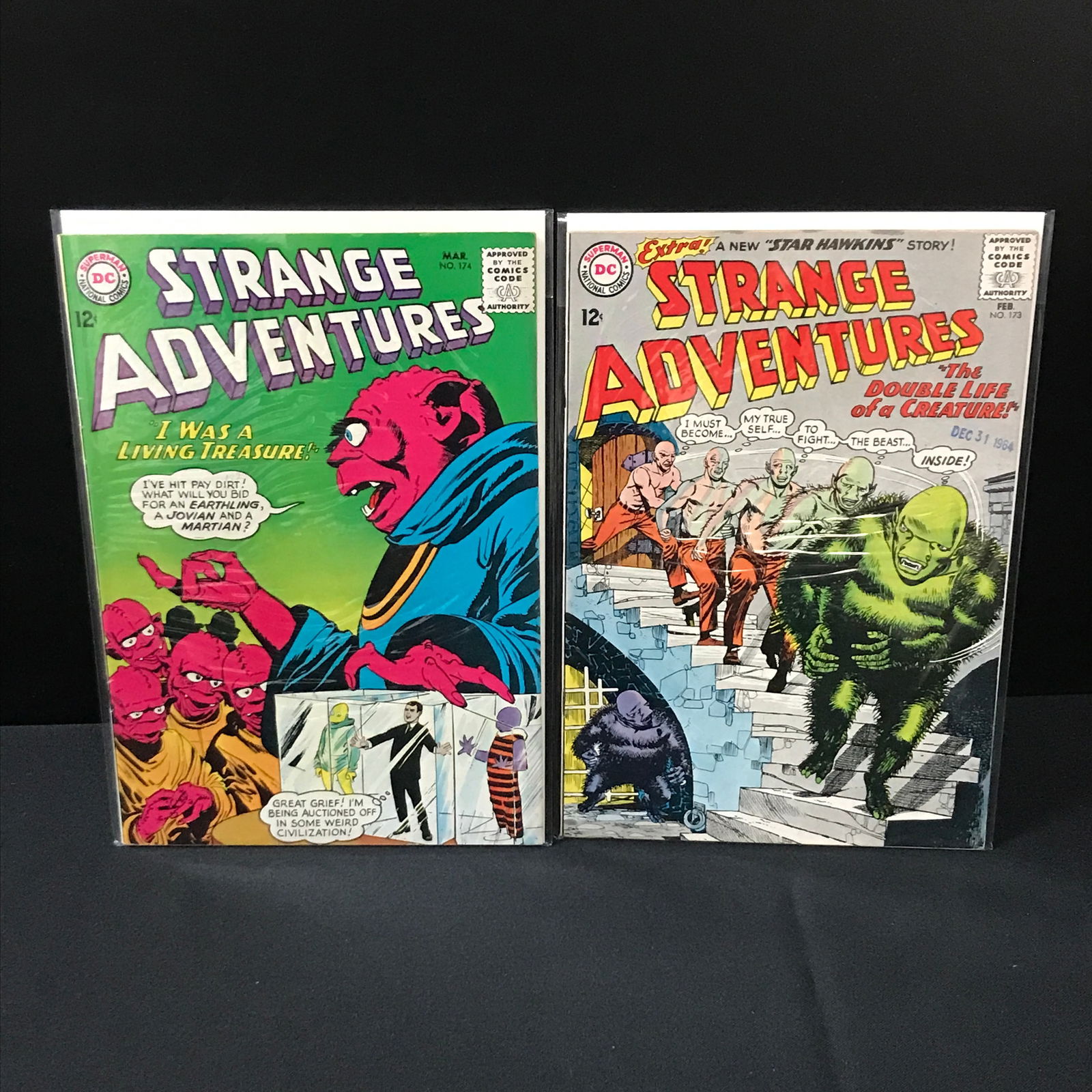 LOT OF 2 STRANGE ADVENTURES COMICS #173-174 - DC COMICS (1 of 1)
