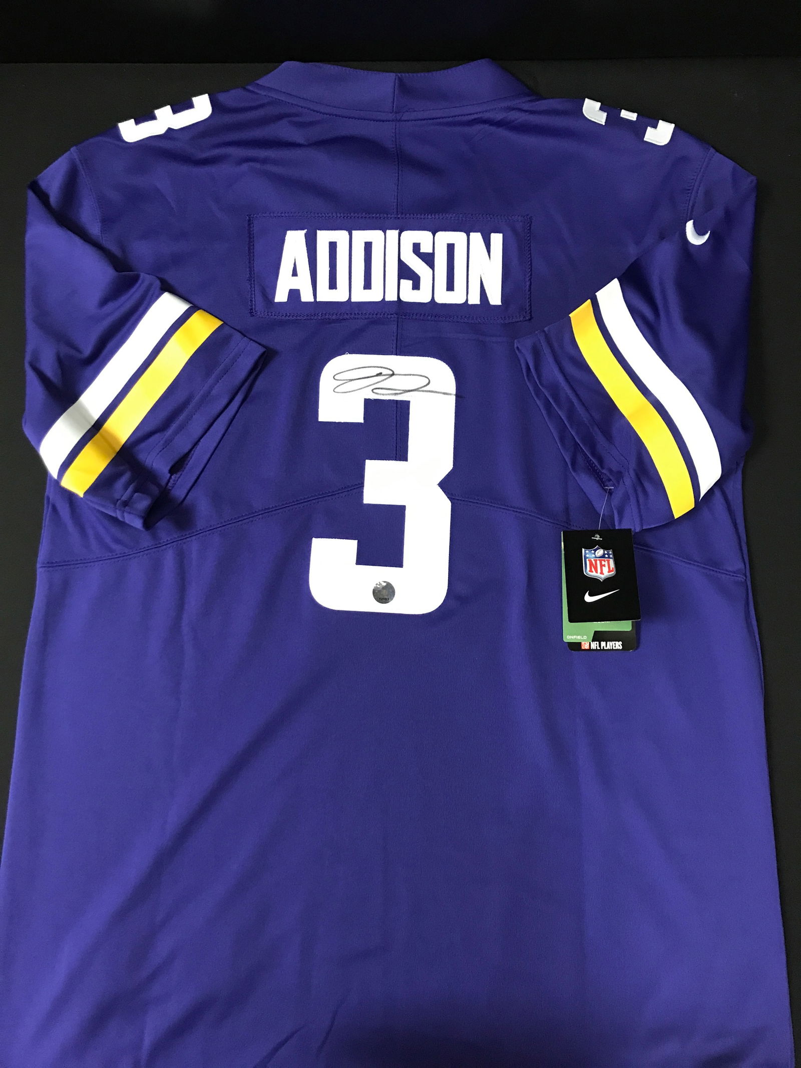 JORDAN ADDISON SIGNED MINNESOTA VIKINGS JERSEY - KB COA (1 of 3)